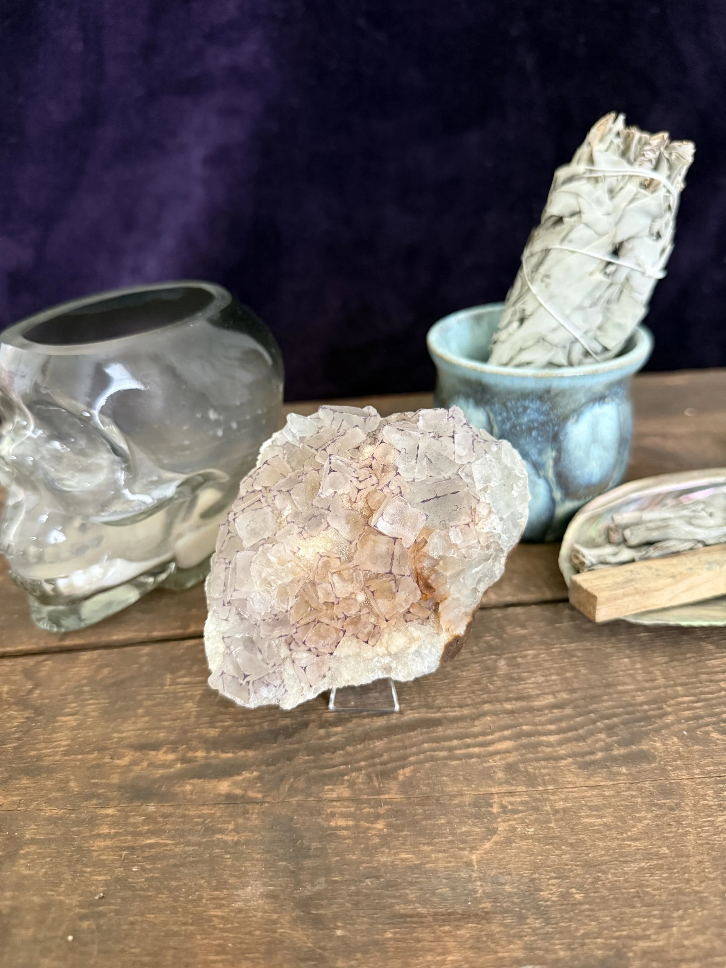 Chinese Fluorite Cluster | UV Reactive