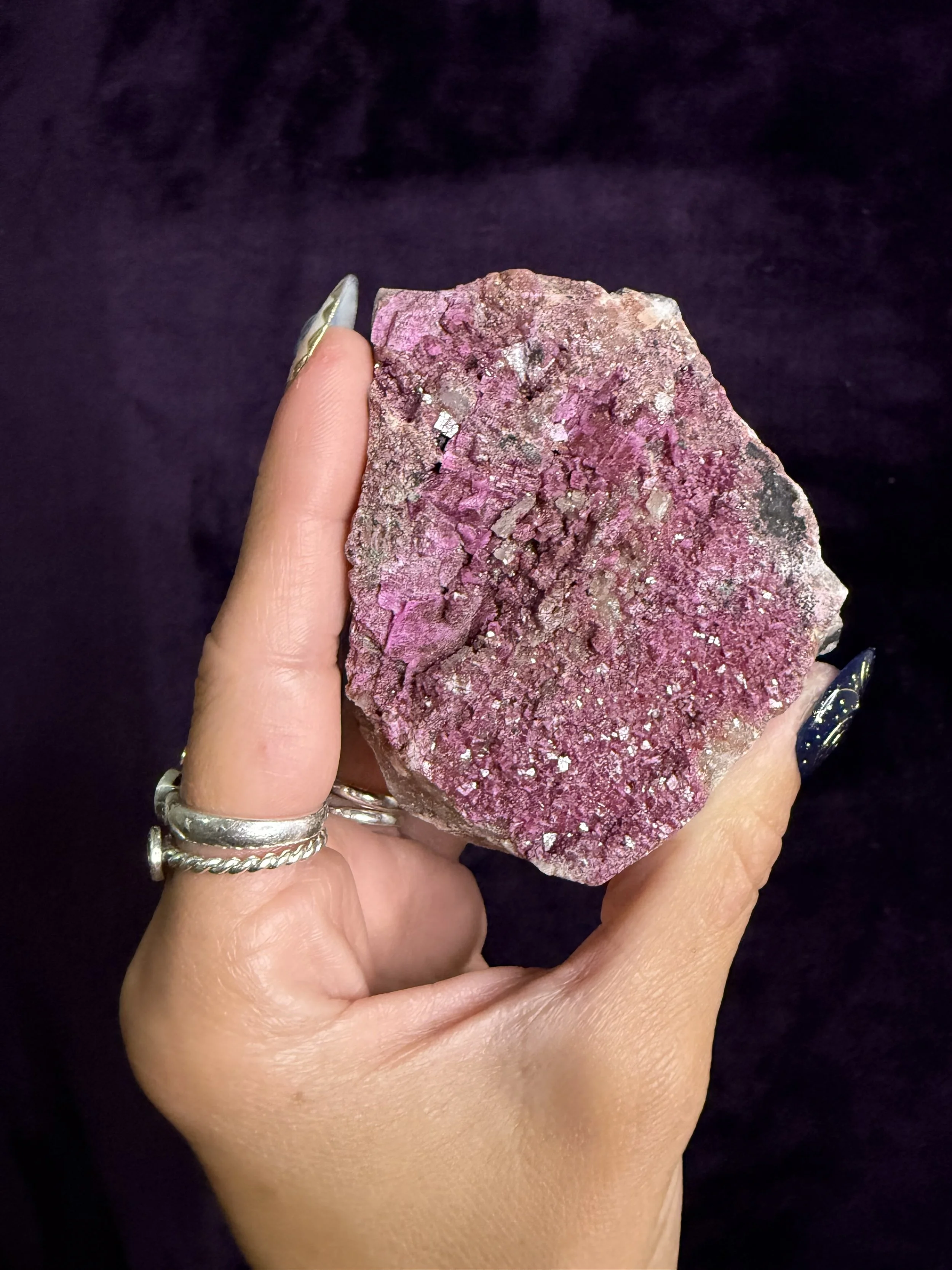 Cobalt Calcite Druzy Specimen