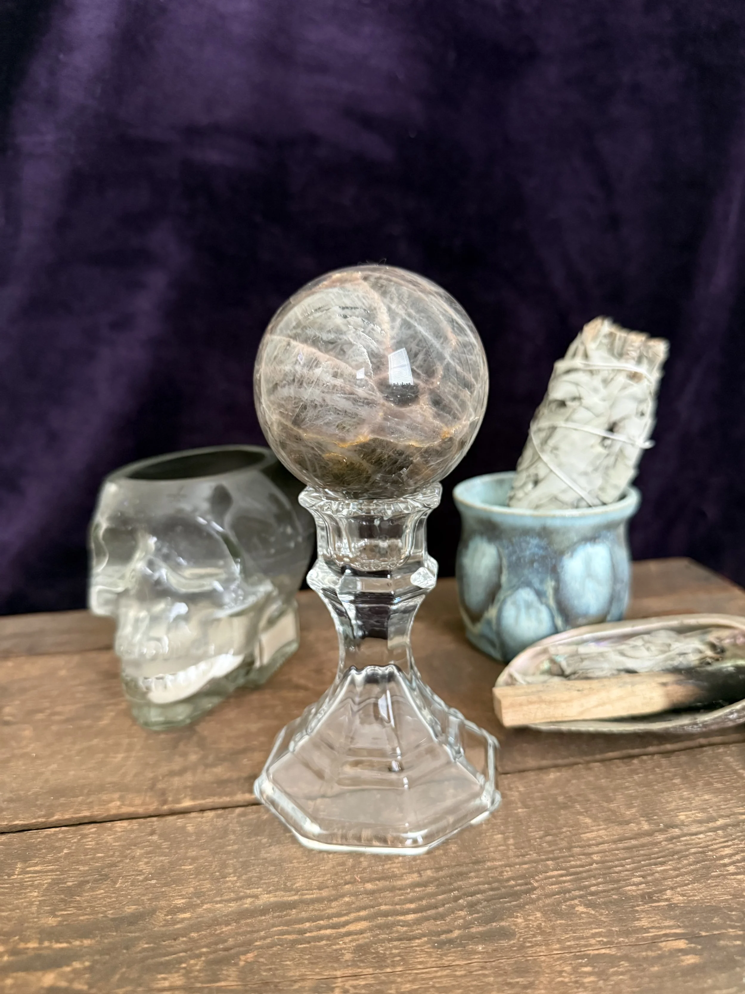 Black Moonstone Sphere