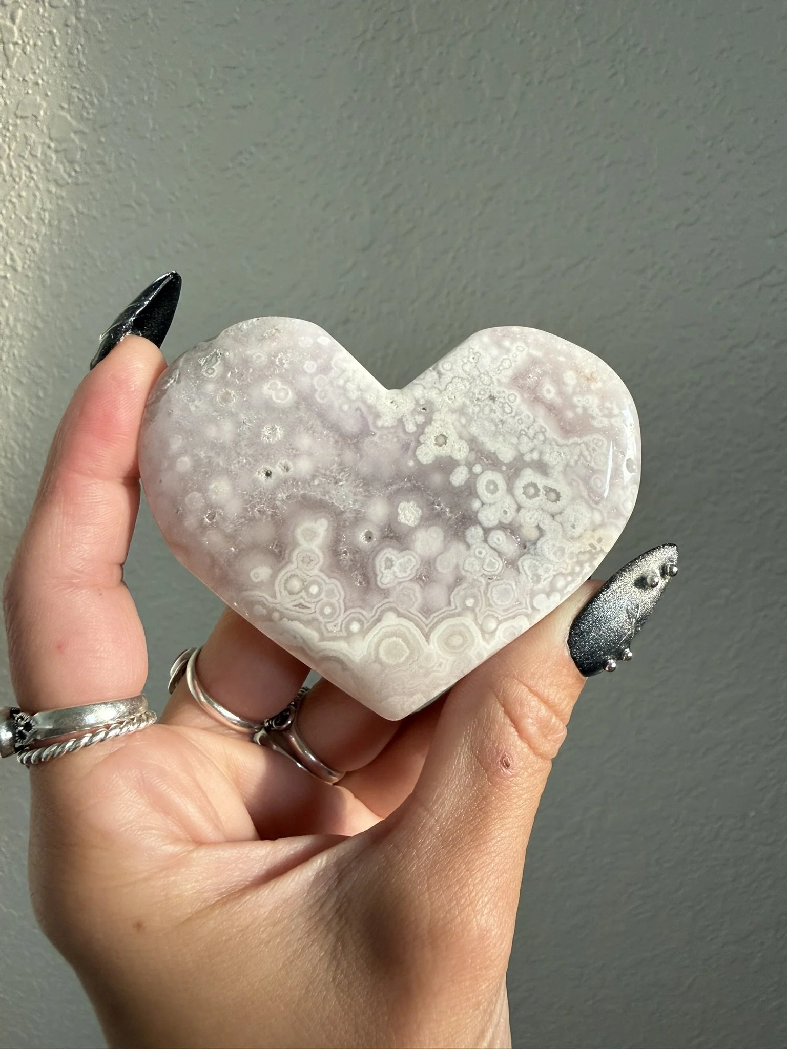 Flower Agate Heart A