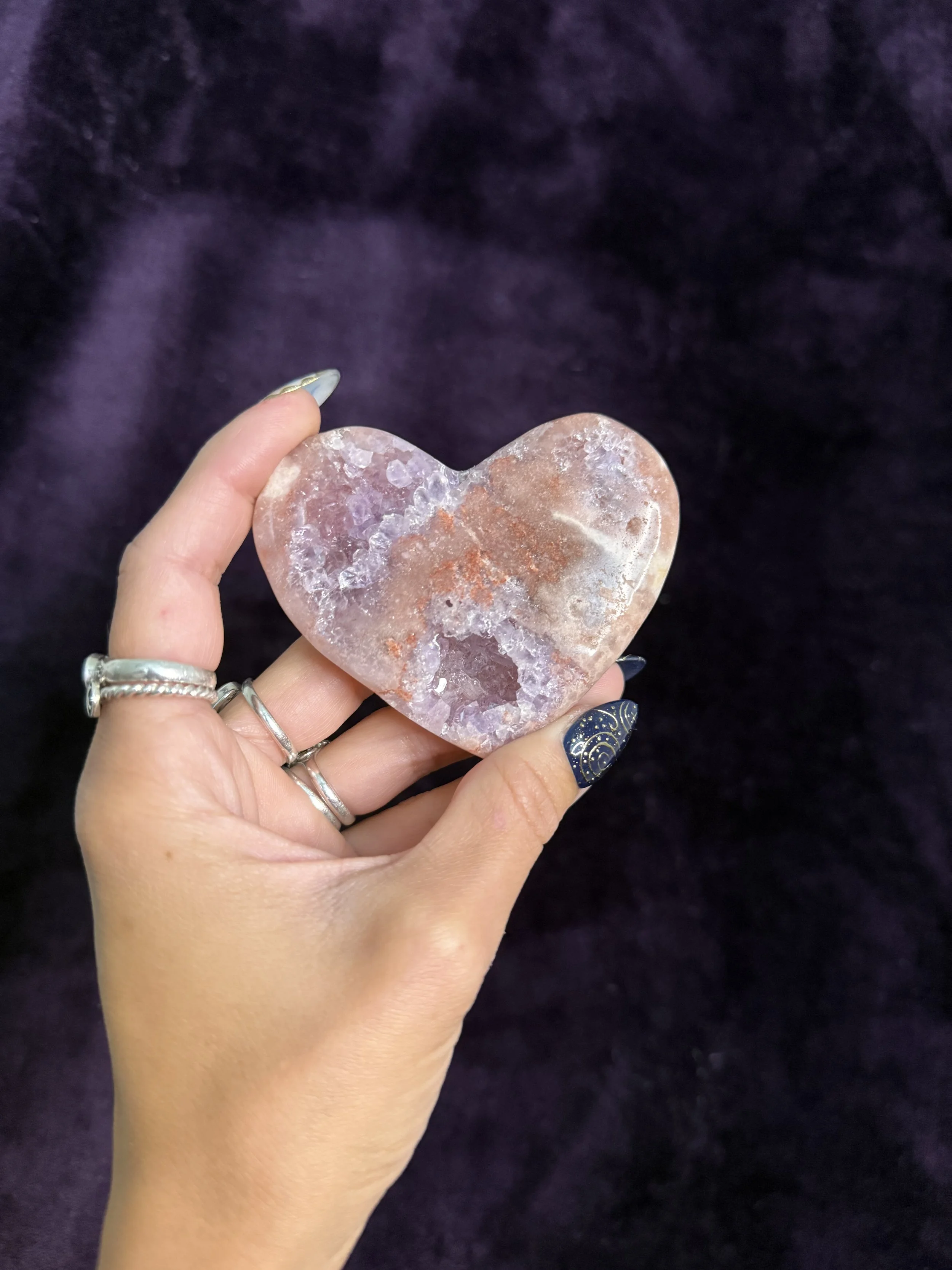Pink Amethyst Heart B