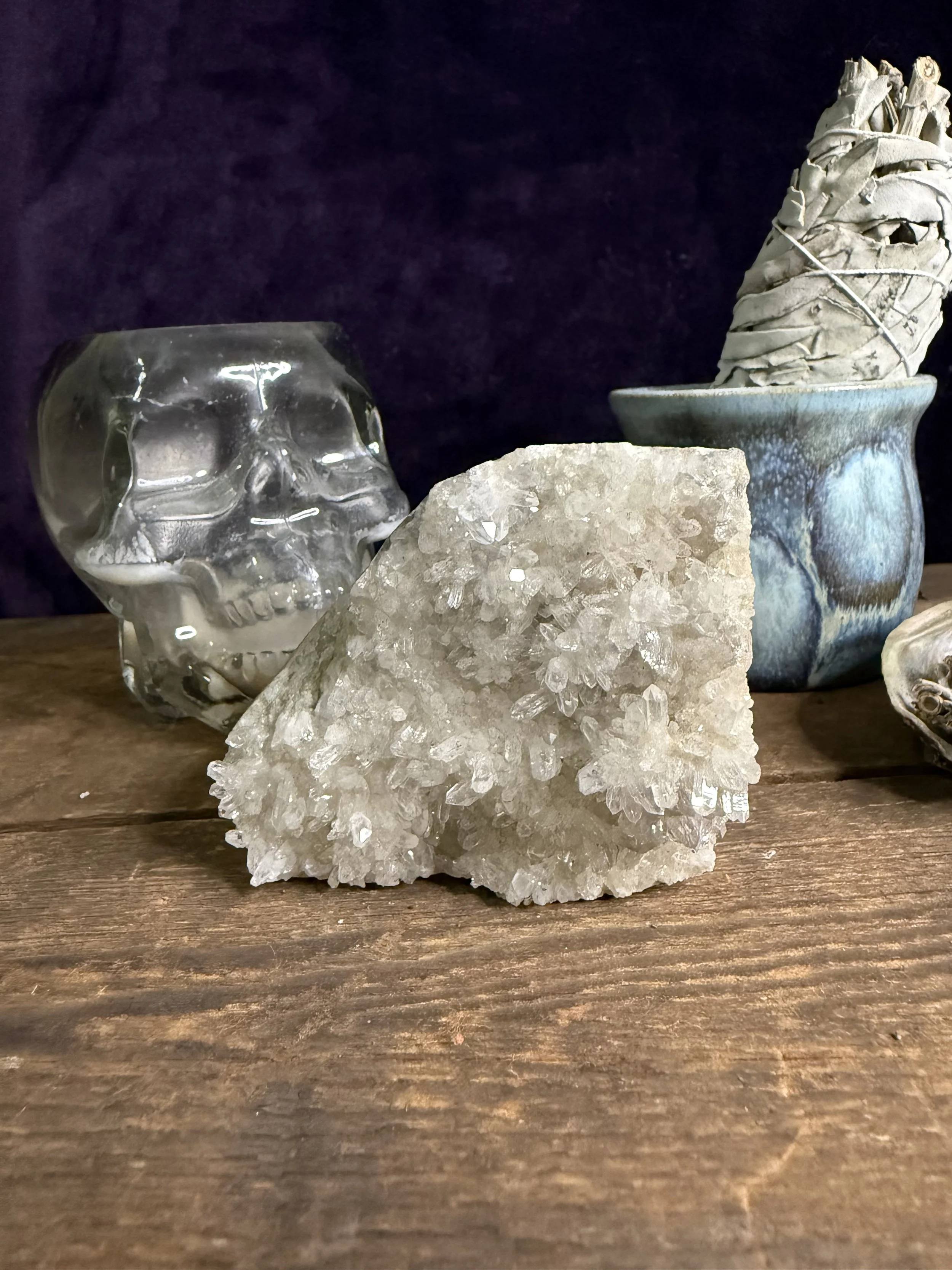 Double-Sided Quartz Flower Cluster