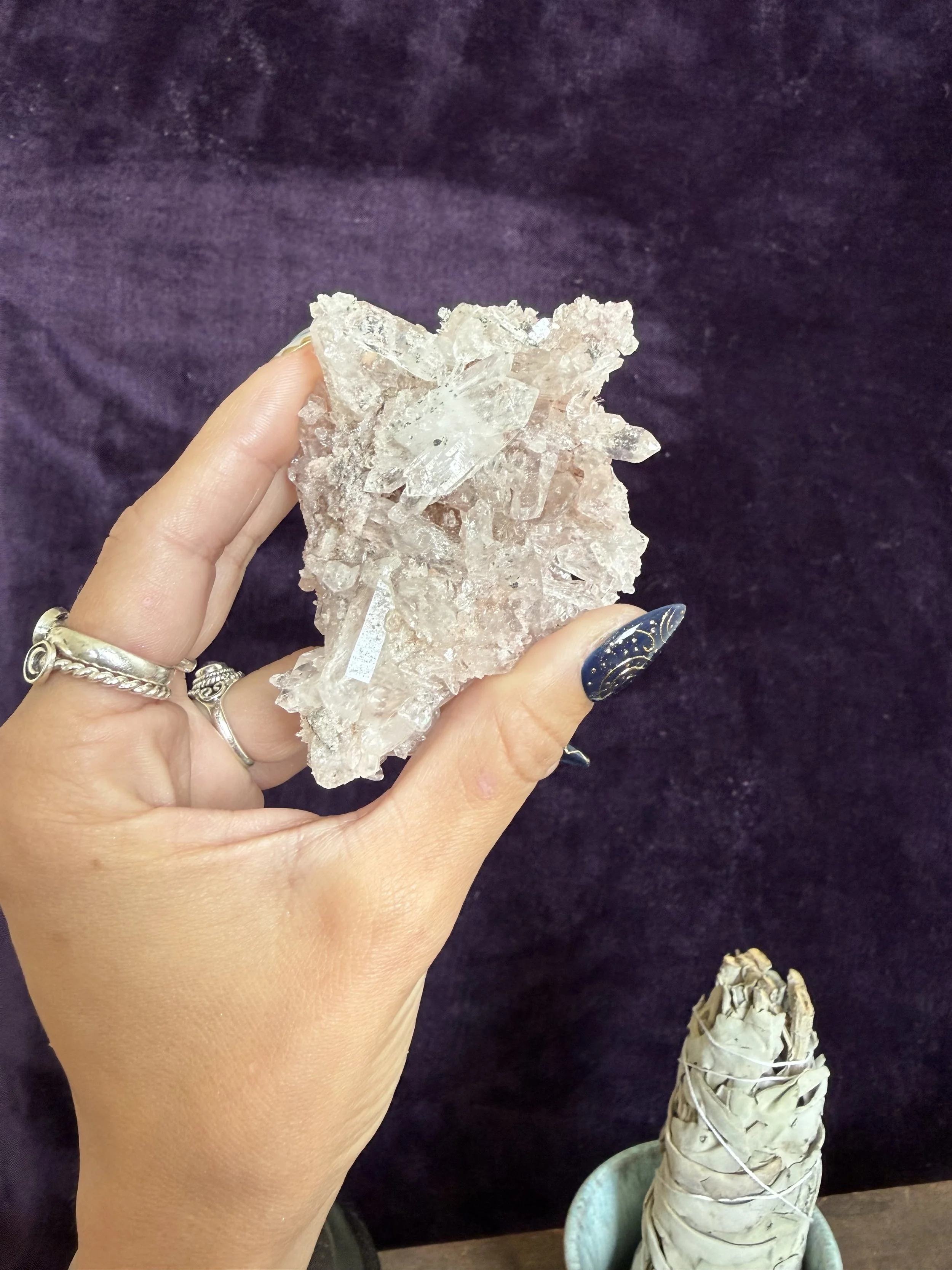 Pink Lemurian Quartz E with Chlorite
