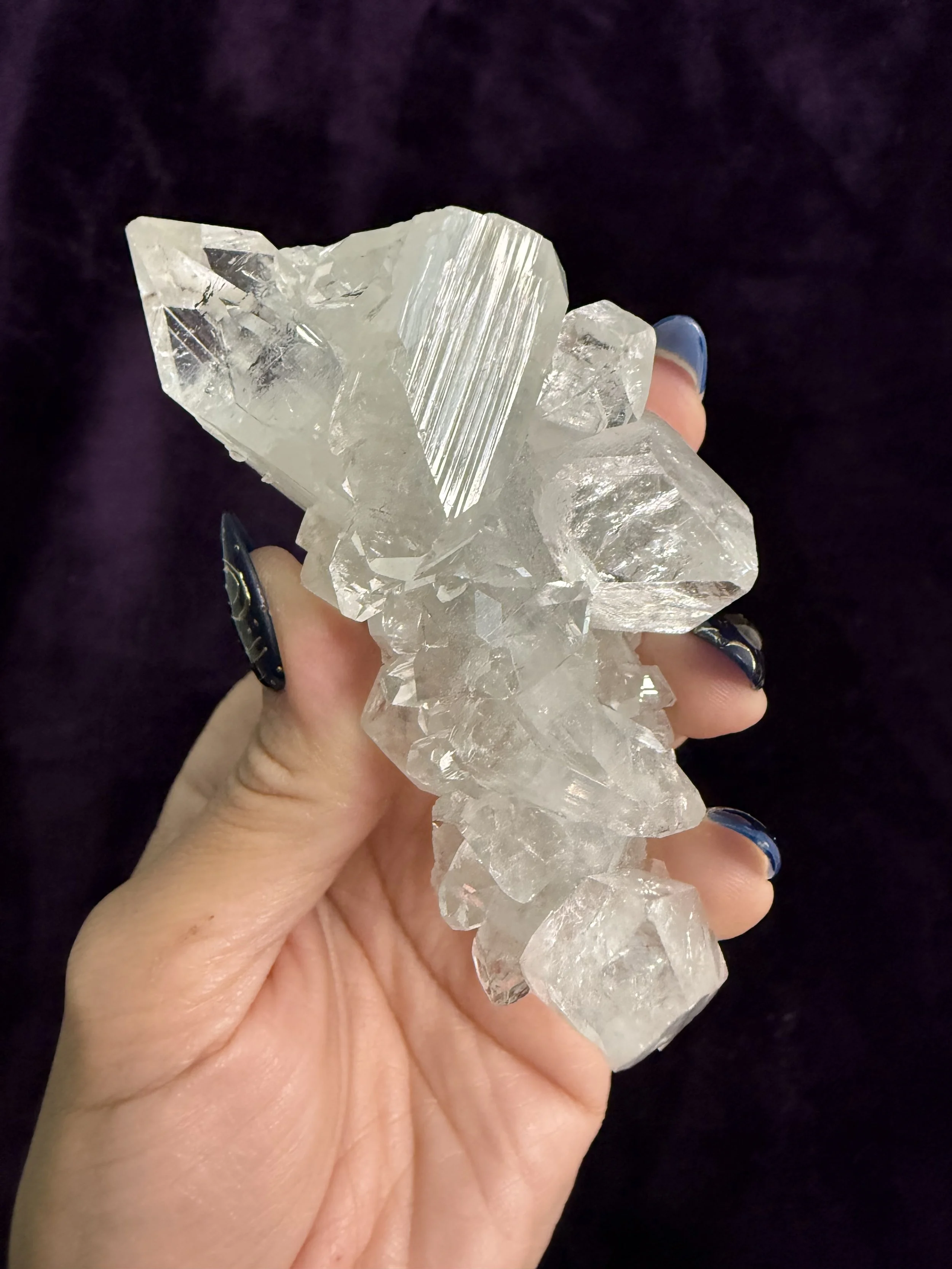 Apophyllite on Chalcedony