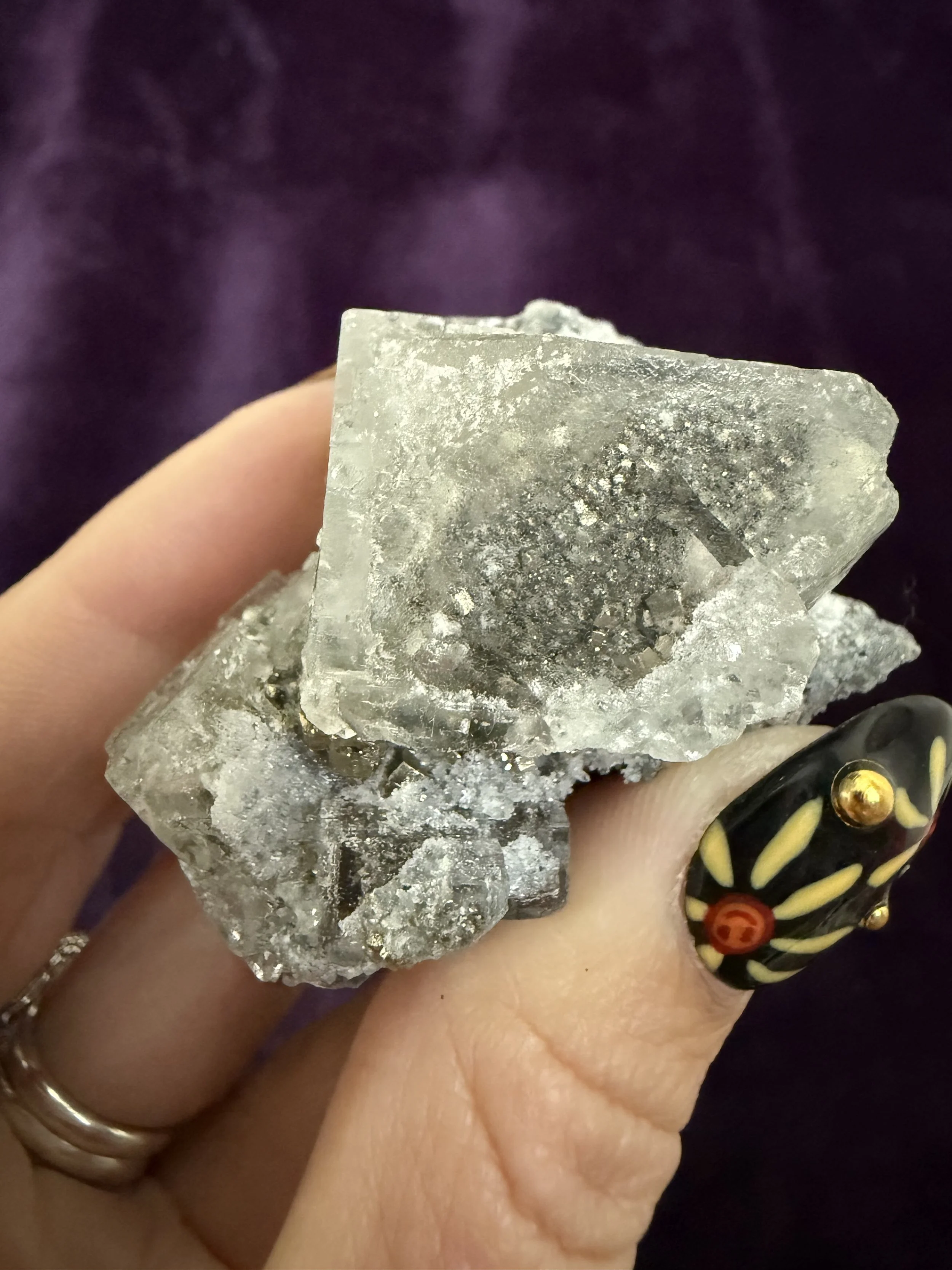 Chinese Fluorite with Pyrite | UV Reactive