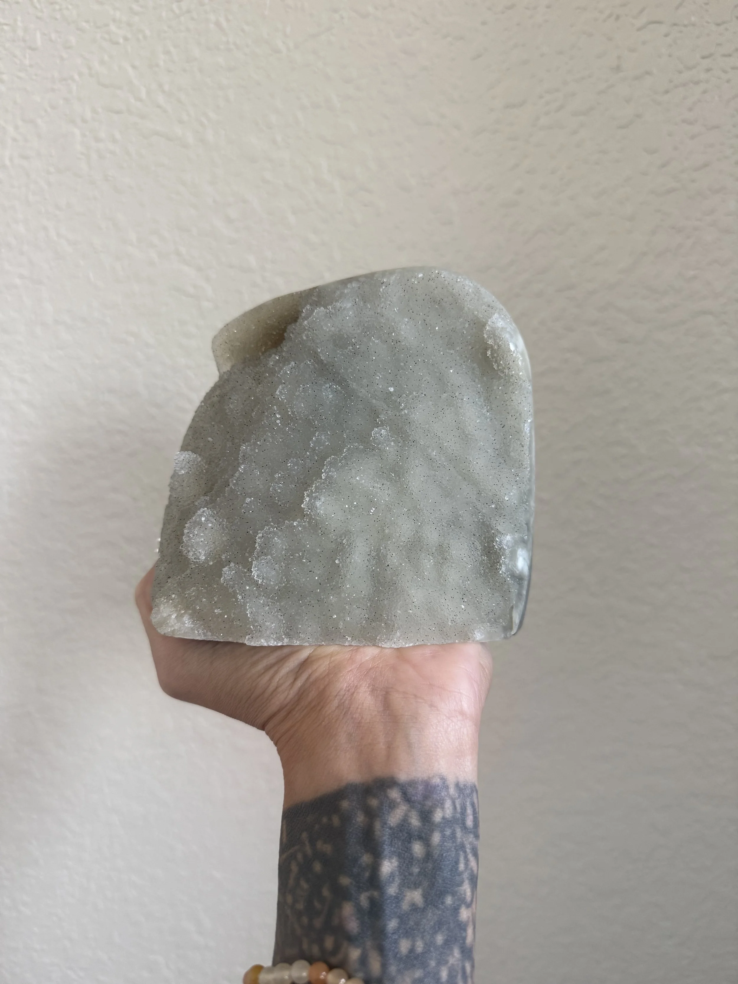 White Amethyst Druzy Freeform