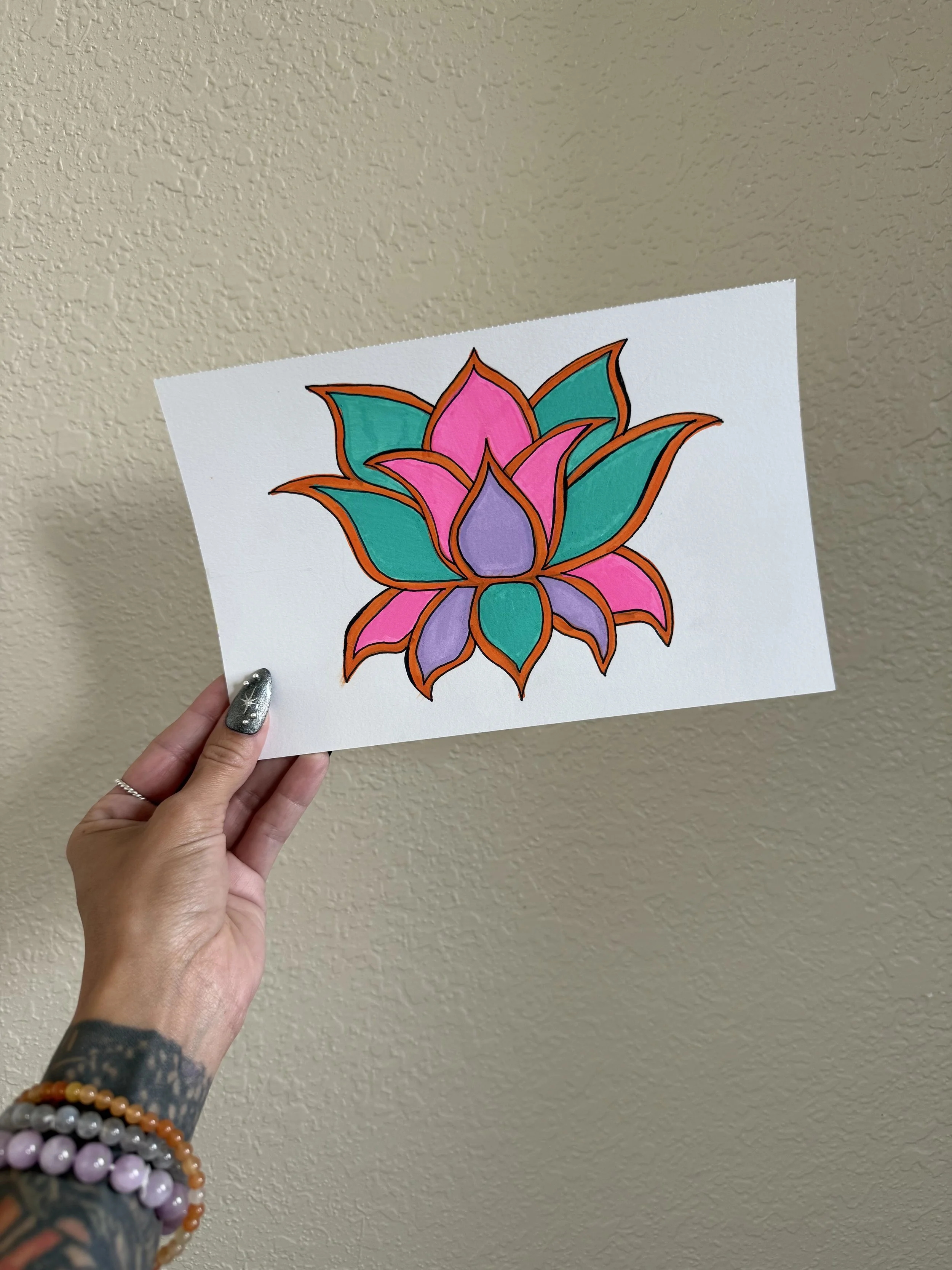 In Full Bloom | 5.5x8.5 Acrylic Paint Marker Print