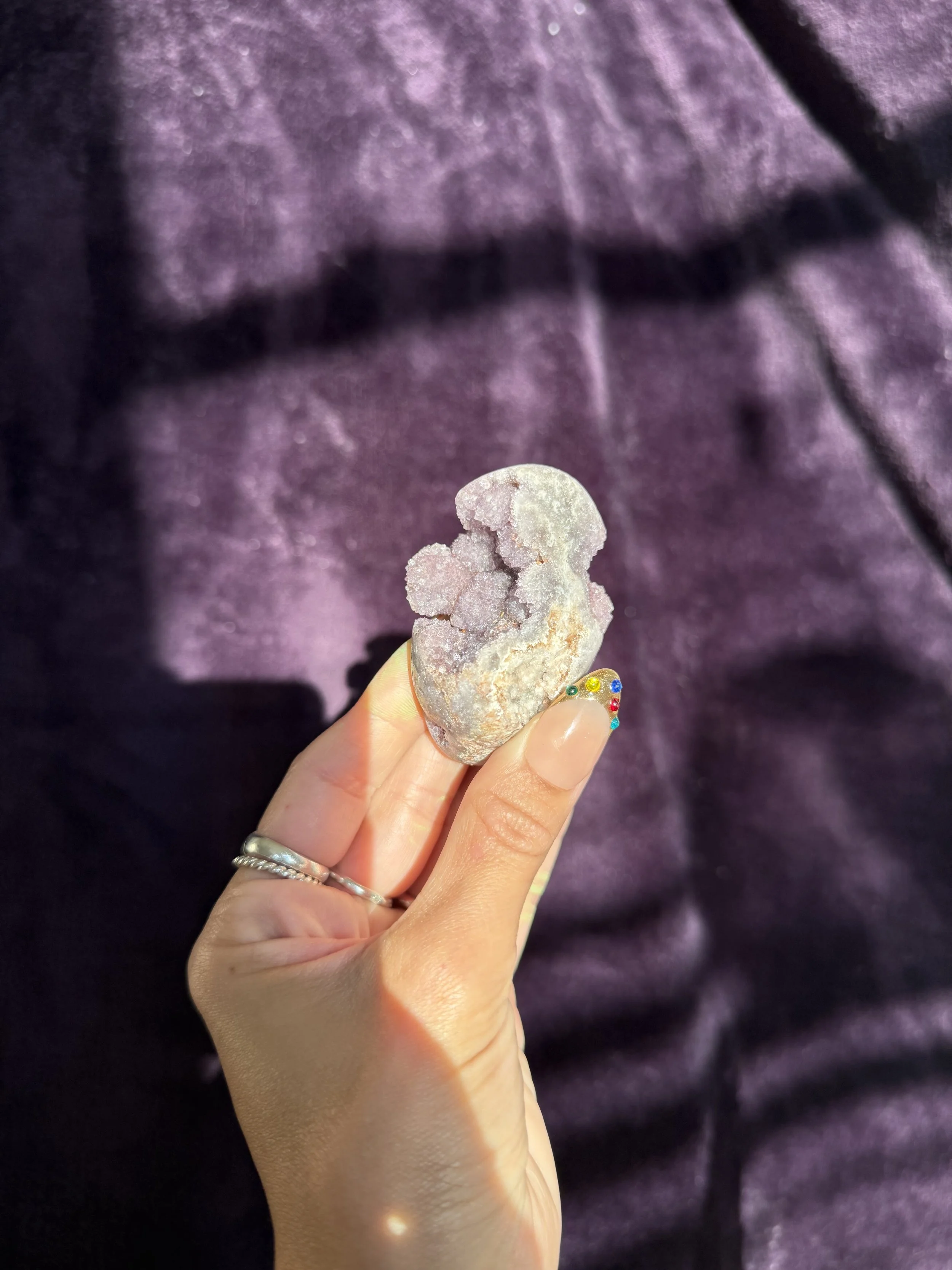 Lilac Sugar Amethyst Druzy Freeform
