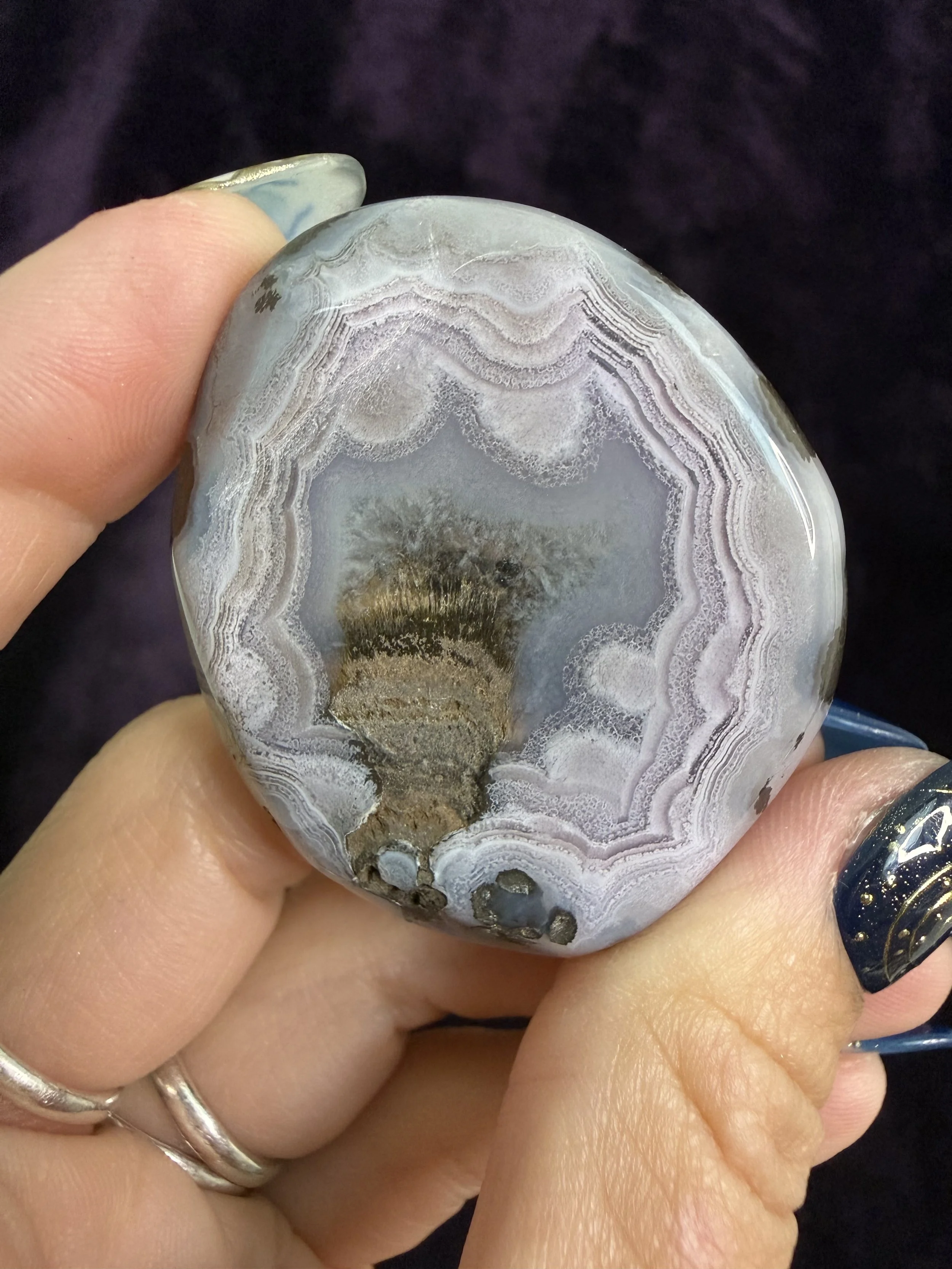 Lavender Laguna Agate Medallion