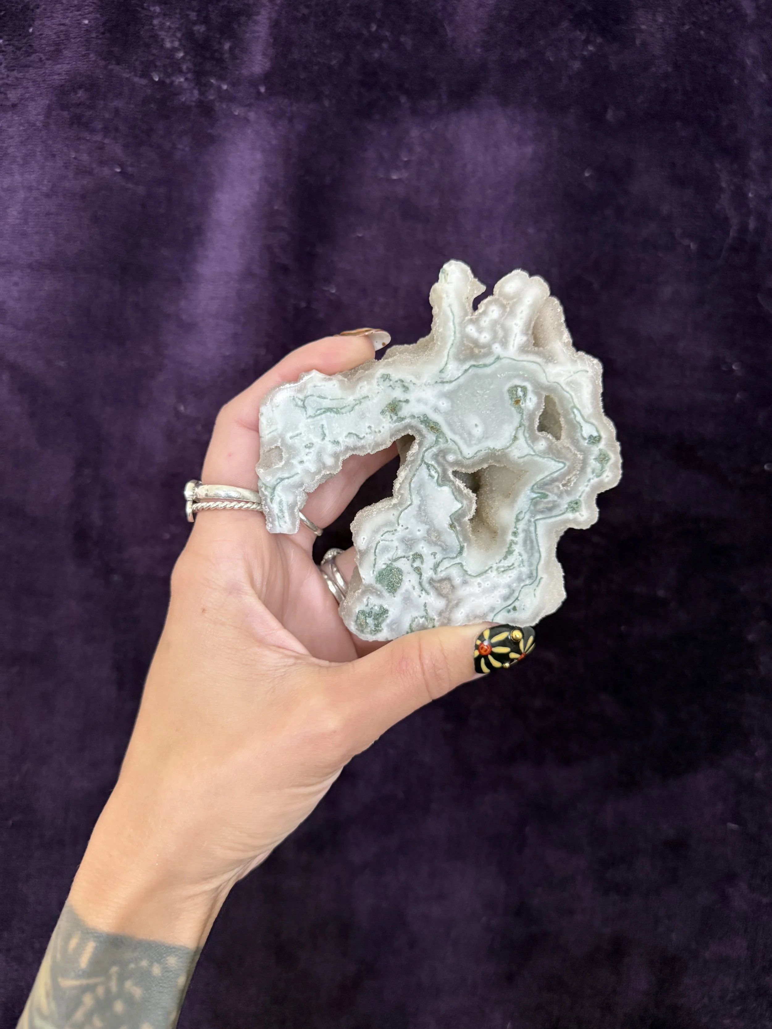 Moss Agate Druzy Freeform
