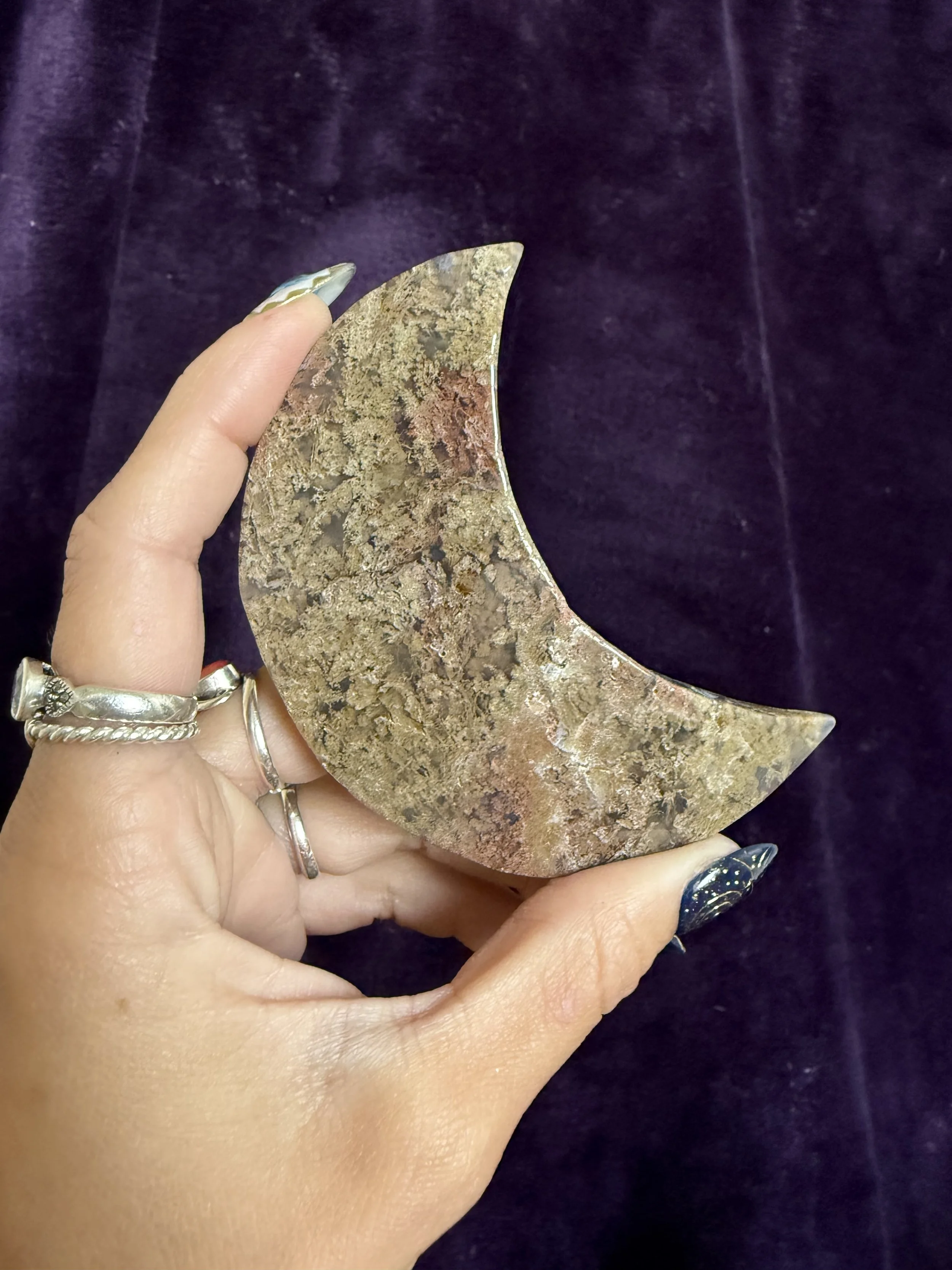 Moss Agate Moon