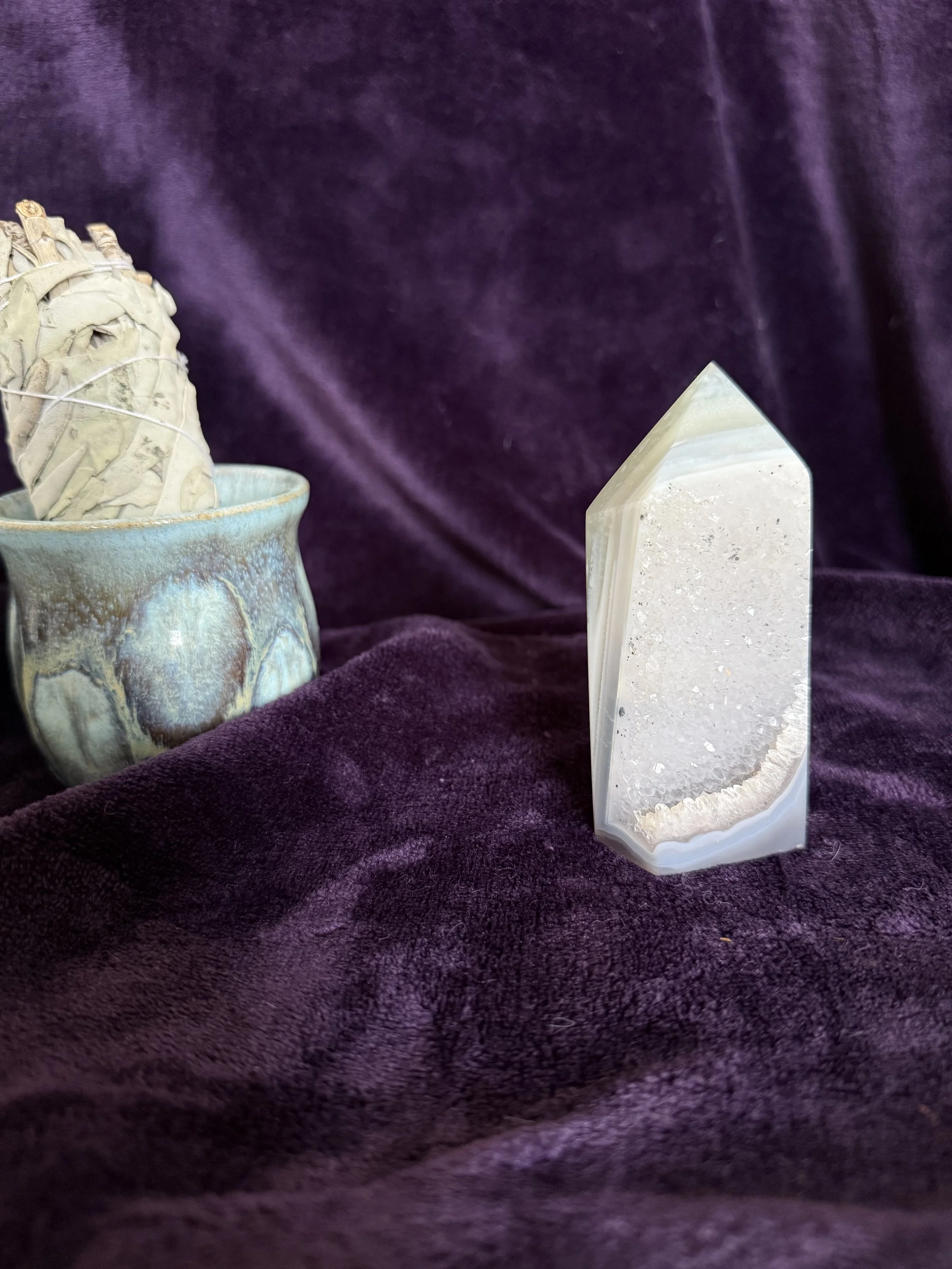 Druzy Agate Tower