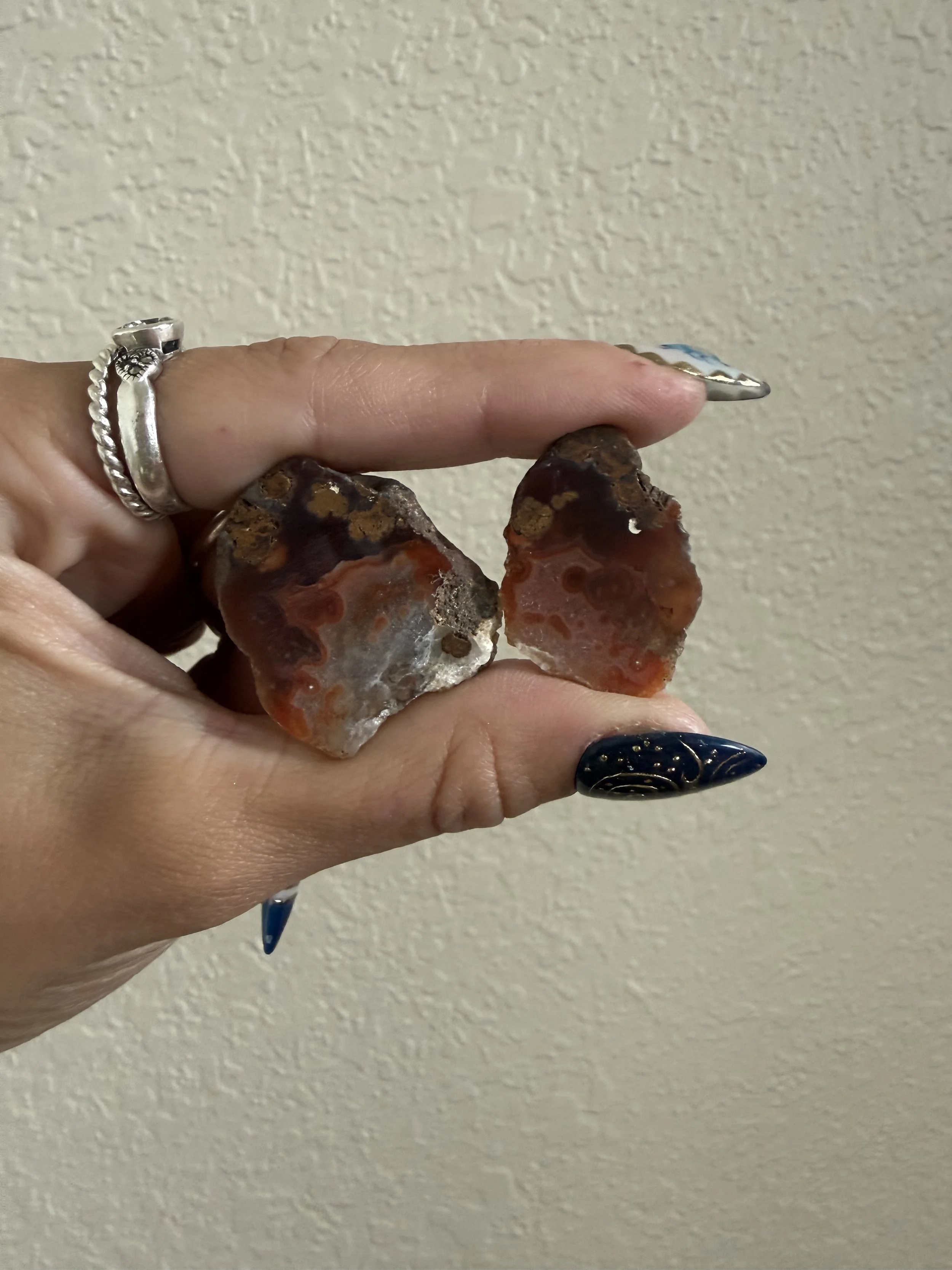 Gambiri Agate Nodule Pair