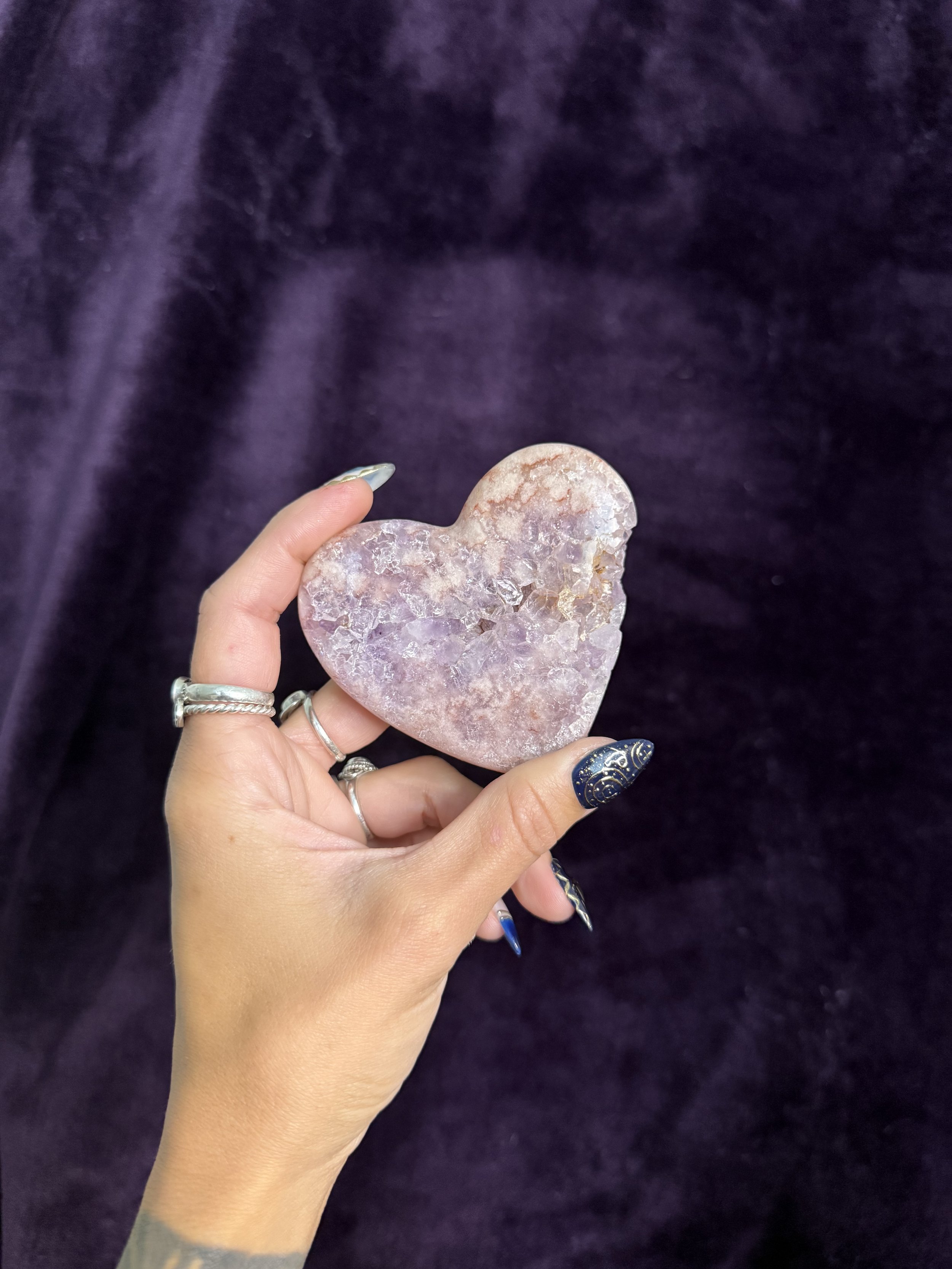Pink Amethyst Heart A
