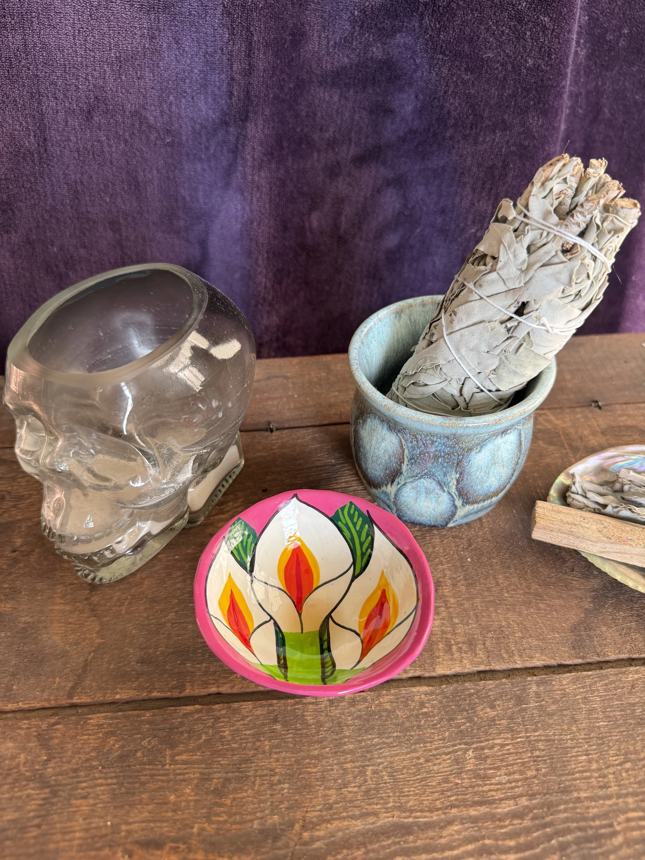 Hand-Painted Floral Trinket Dish | Colorful Catchall