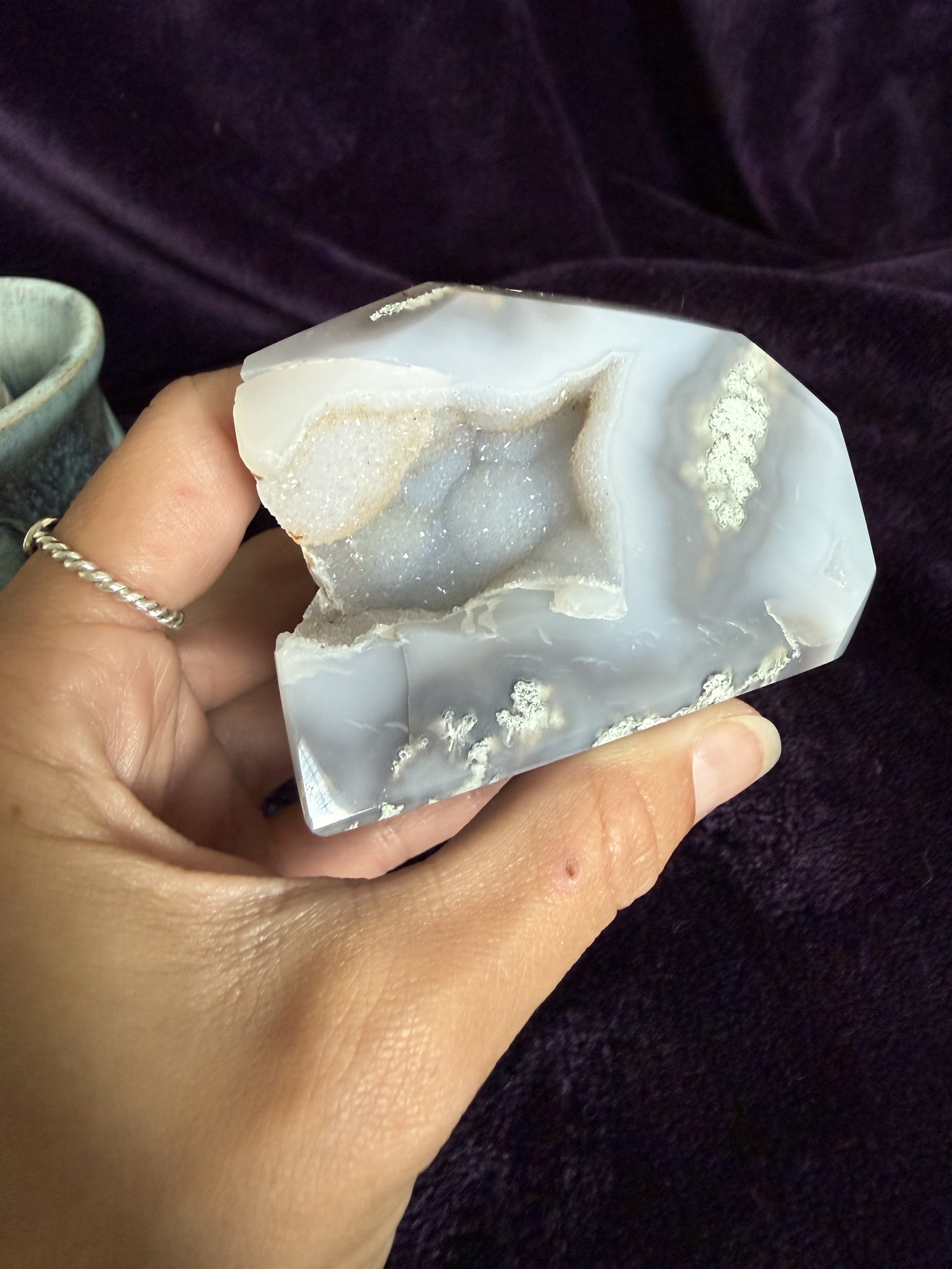 Mossy Agate Druzy Freeform