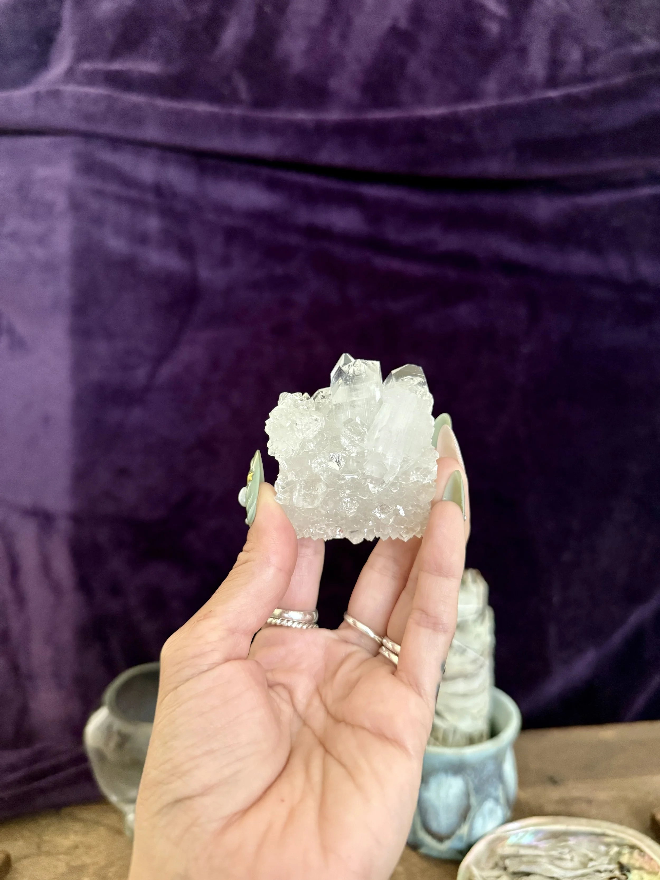 Diamond Apophyllite Cluster
