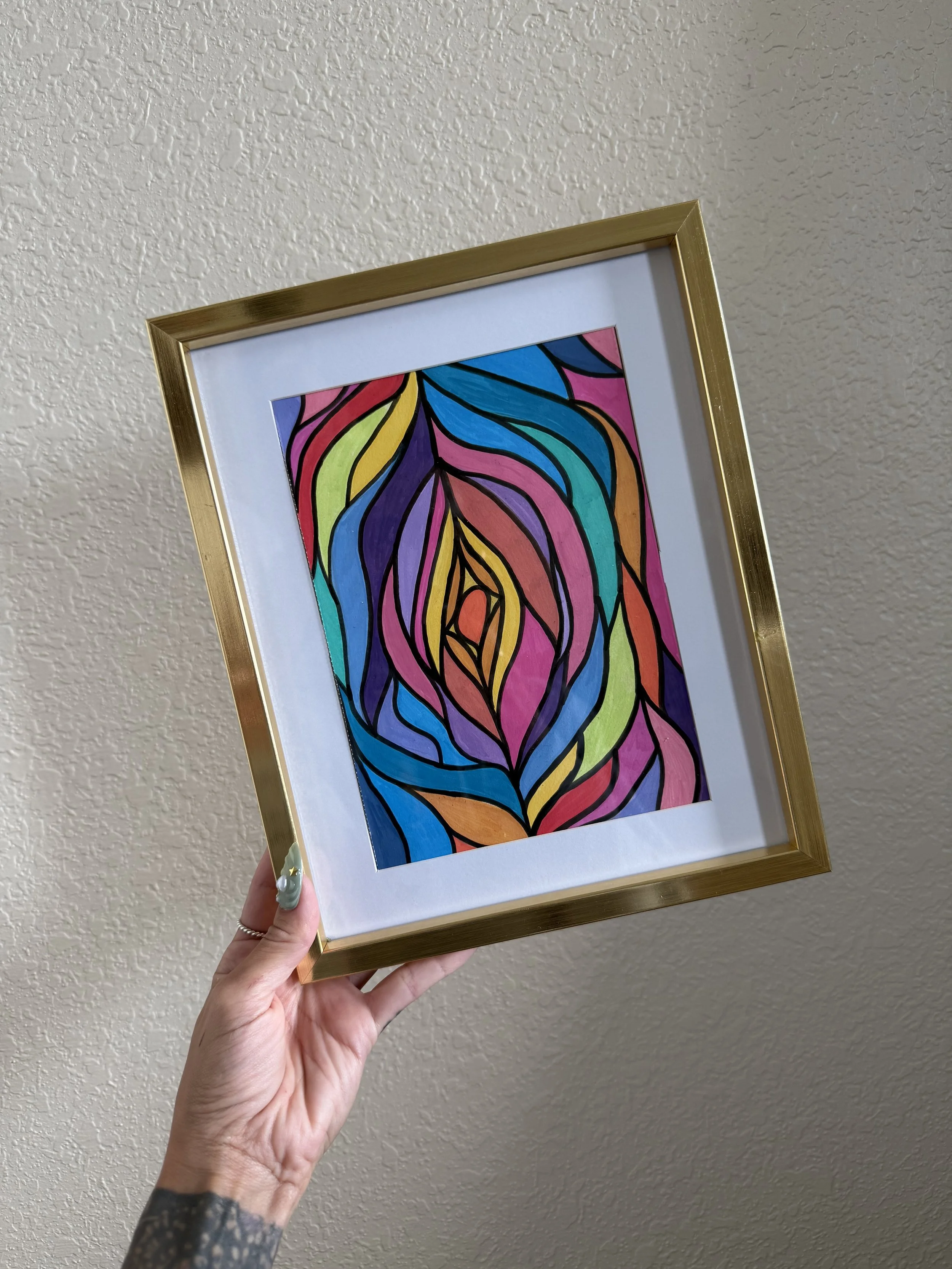 Life Portal | 5.5x8x5 Framed Acrylic Paint Marker Print