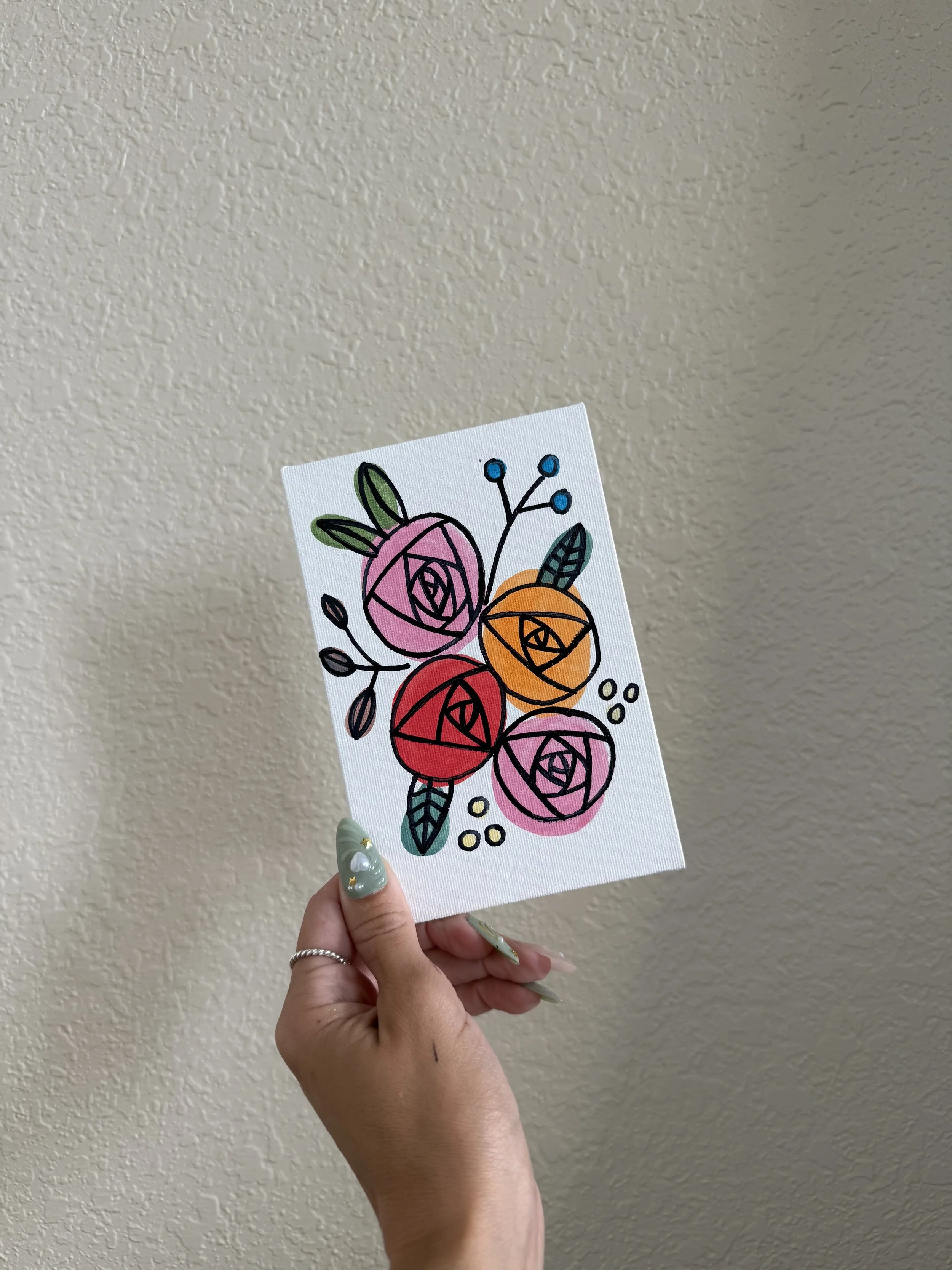 Pocket Garden | 4x6 Acrylic Paint Marker on Canvas