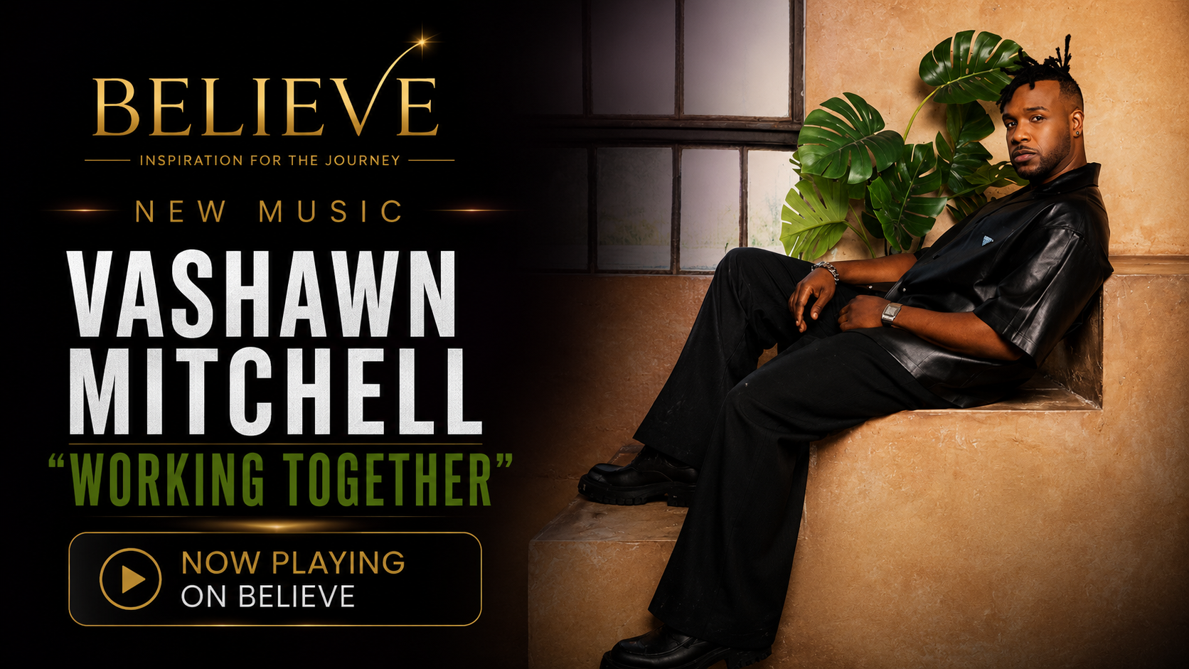 VaShawn Mitchell featured on Believe for his new Gospel single "Working Together."