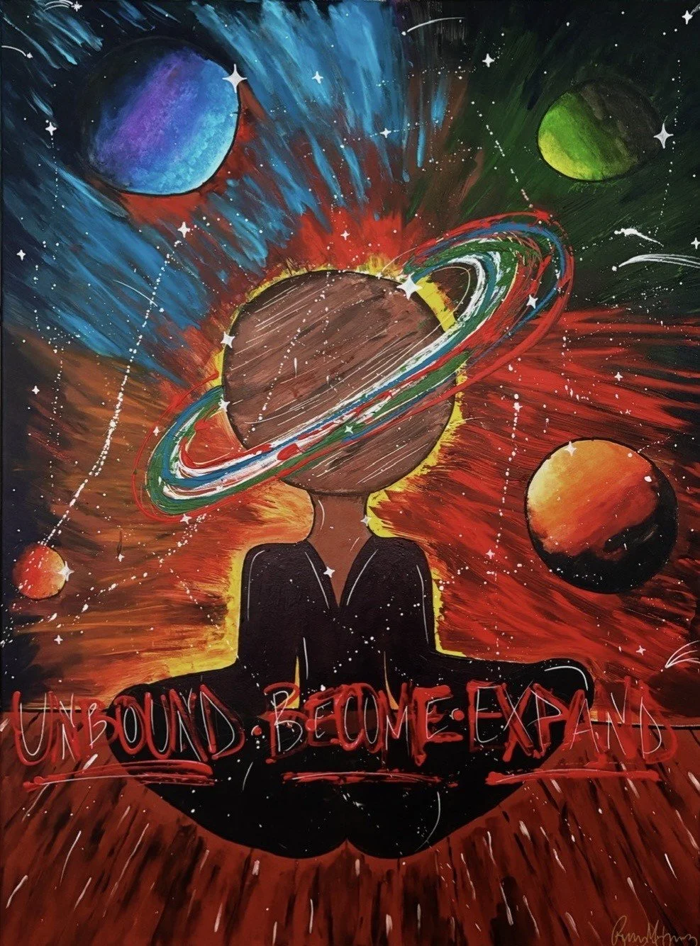 Case File 001 - Limitless
Acrylic Print
Available on Canvas


Dear Black Woman, sitting beneath the universe. You refuse to be contained. A declaration? An invitation? Existence beyond limits.  
