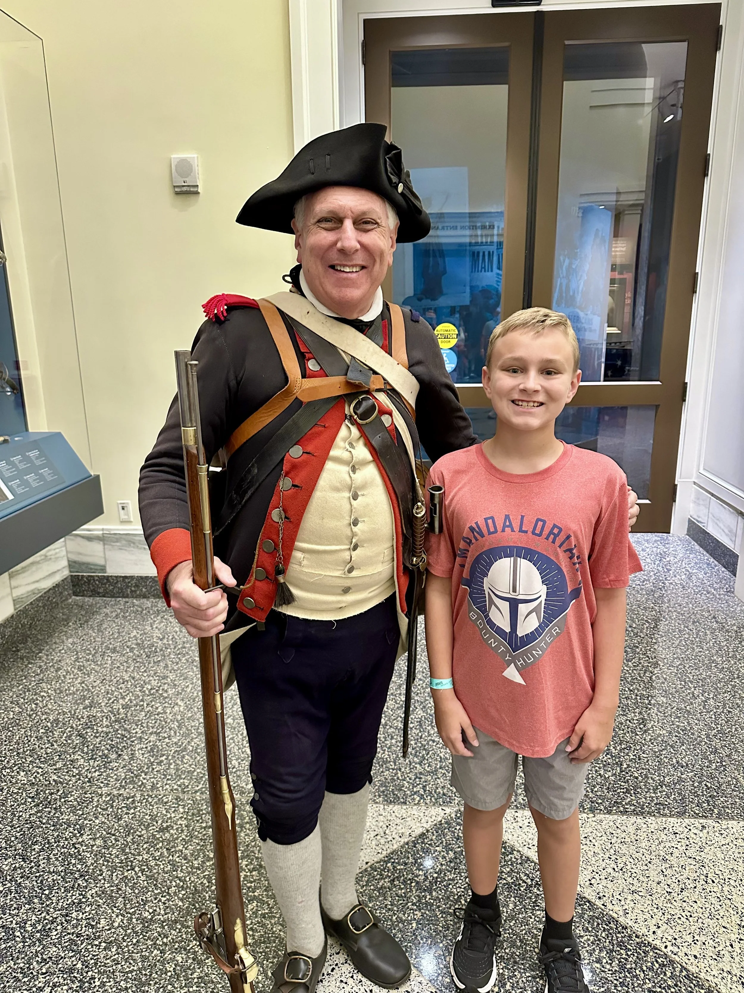 A revolutionary solider at the American Revolution Museum in Philadelphia. 