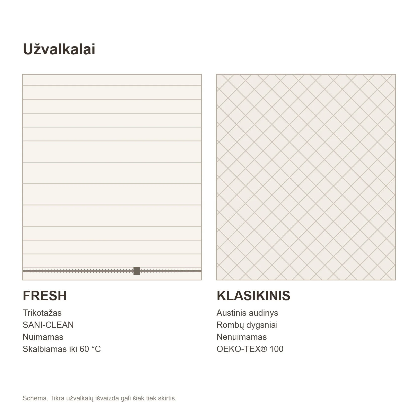 PAUSE CUBE – užvalkalai FRESH ir KLASIKINIS