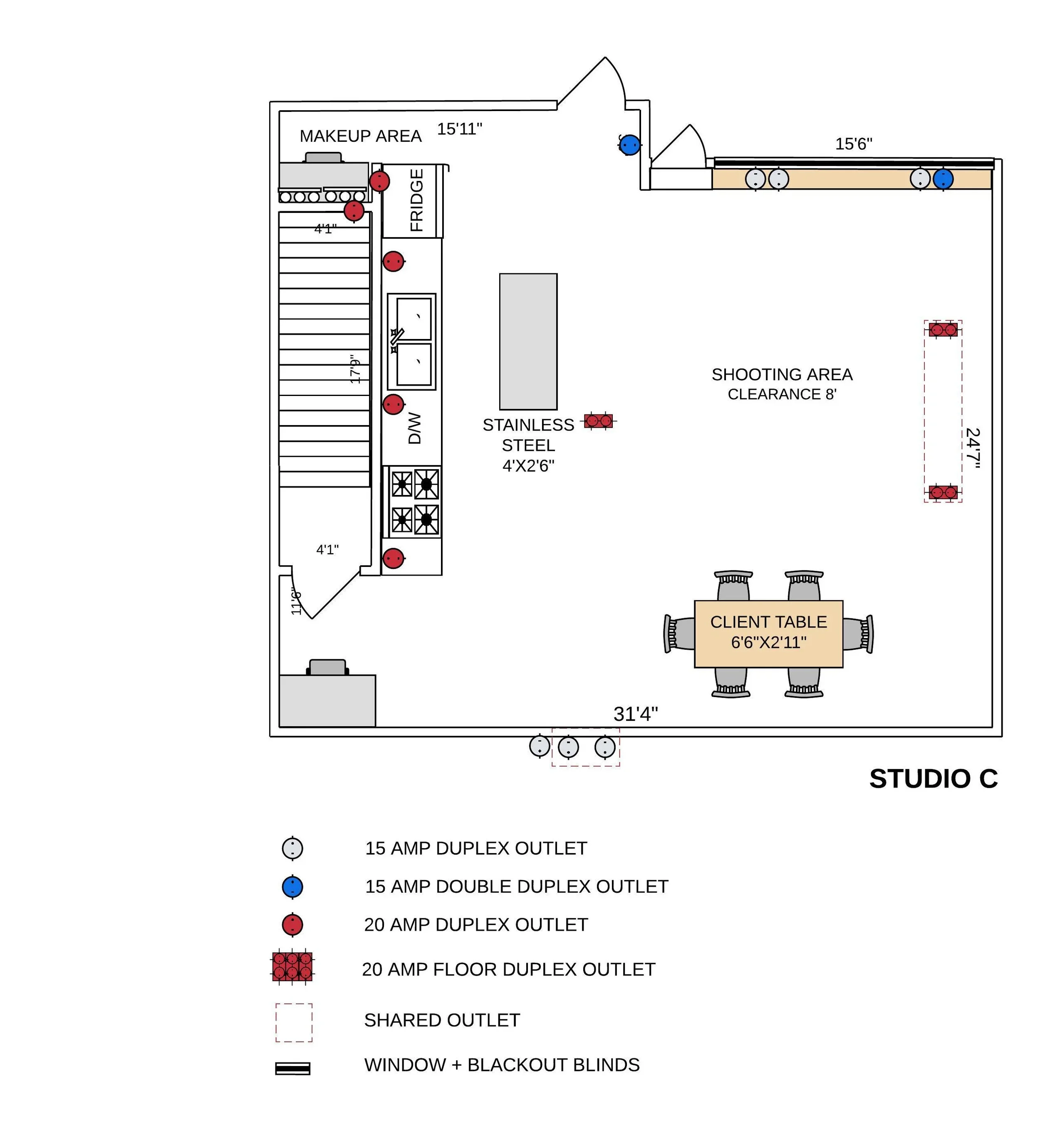 Studio C floorplan