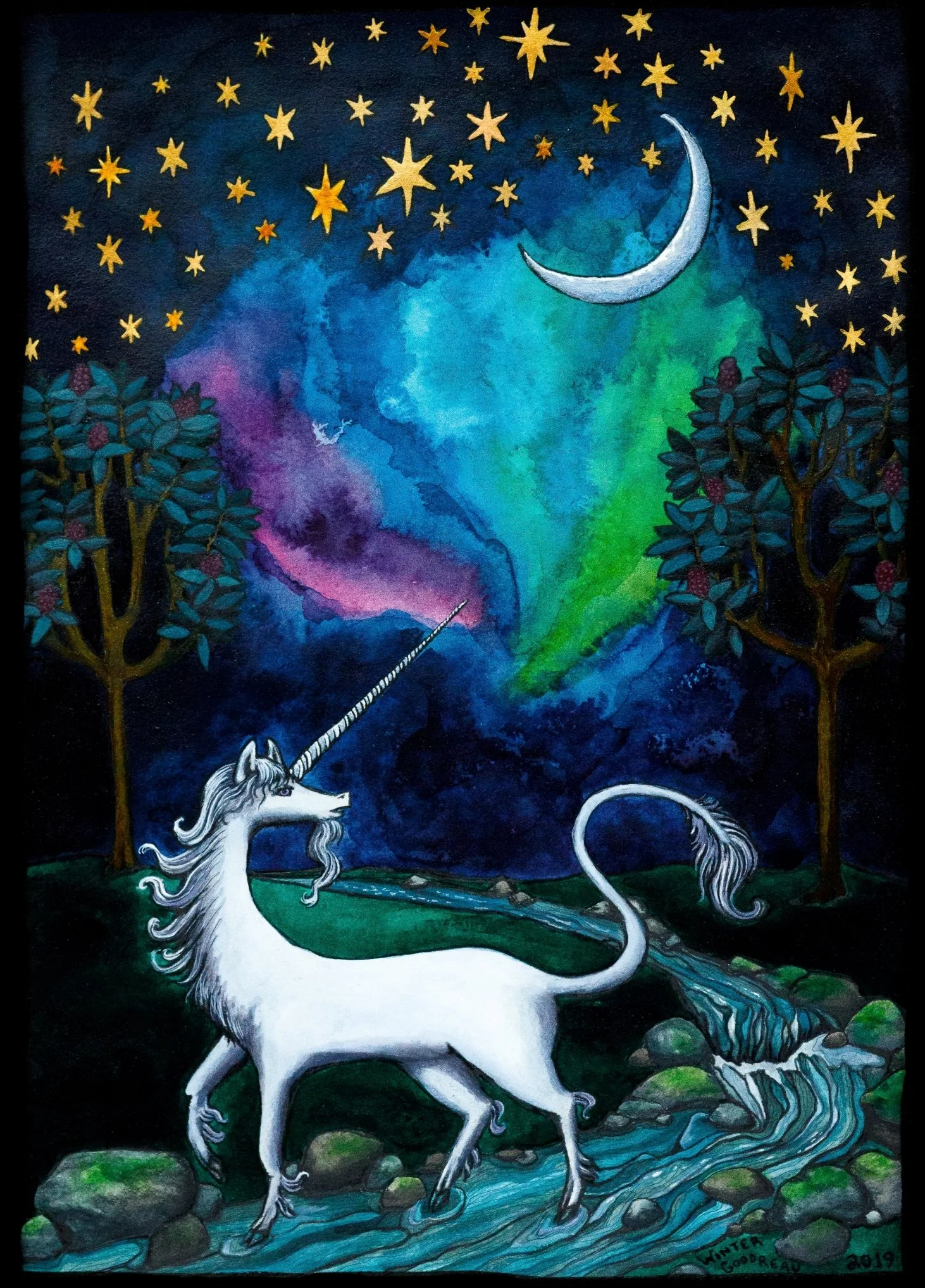 "Aurora"
Charcoal and India ink on paper
10" x 14" 
2019