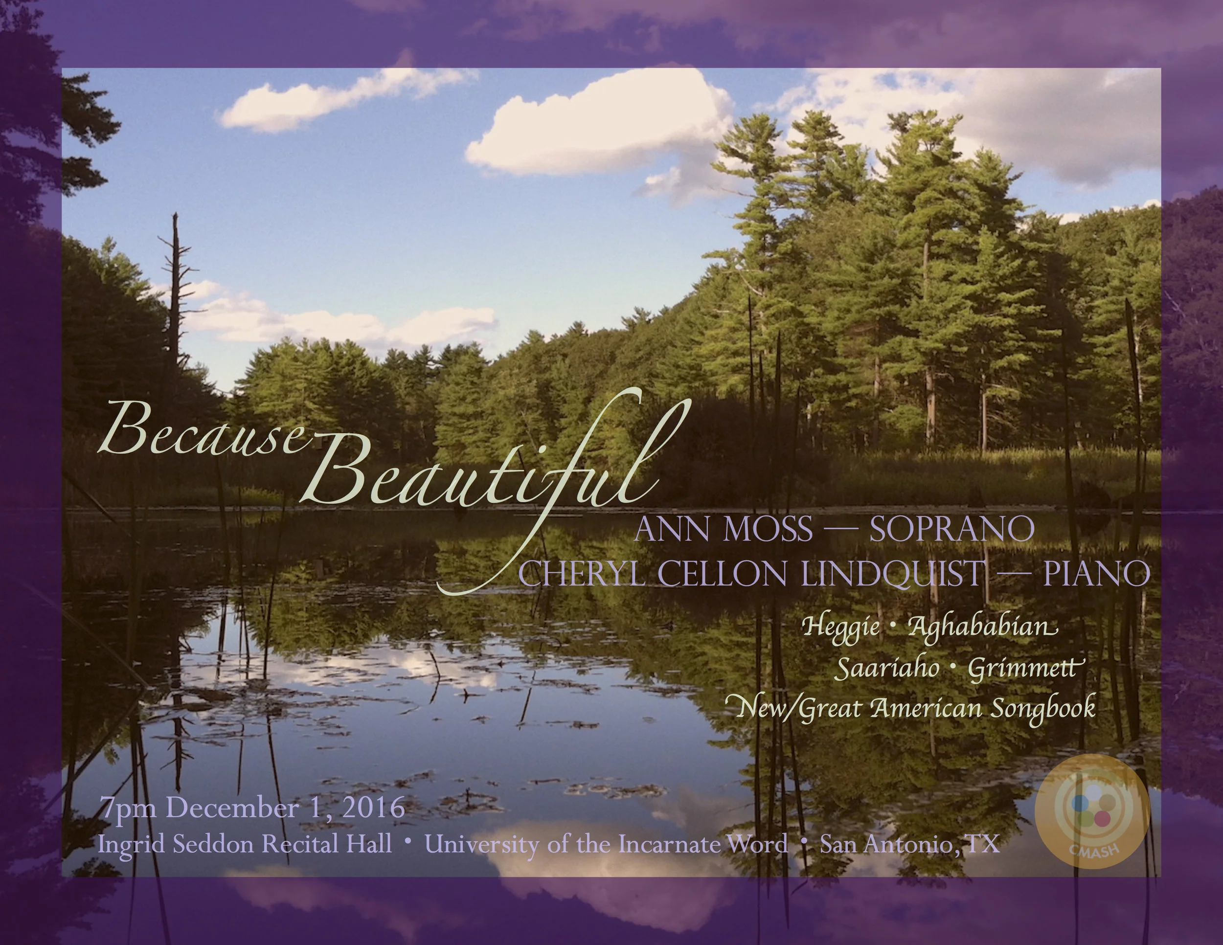 BECAUSE BEAUTIFUL - ANN MOSS, SOPRANO & CHERYL CELLON LINDQUIST, PIANIST