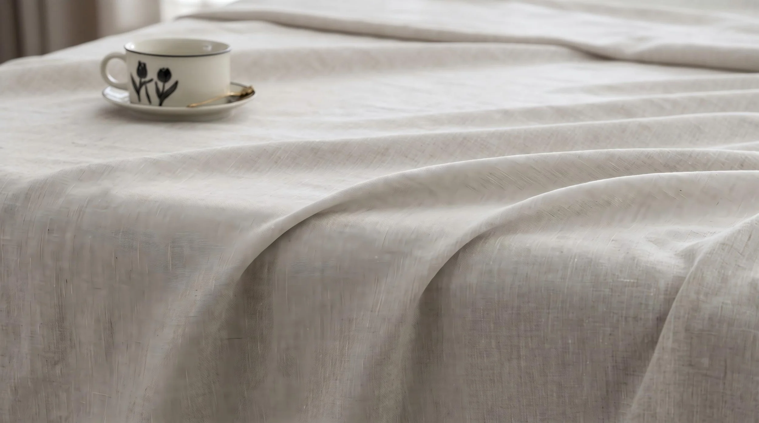  70% cotton 30% linen blended fabric in natural off-white texture, wholesale fabric supplier Novweave