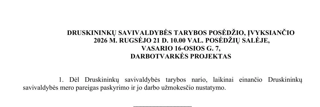 Po žinios apie įsiteisėjusį nuosprendį R.Malinauskui, sujudimas vietos valdžioje