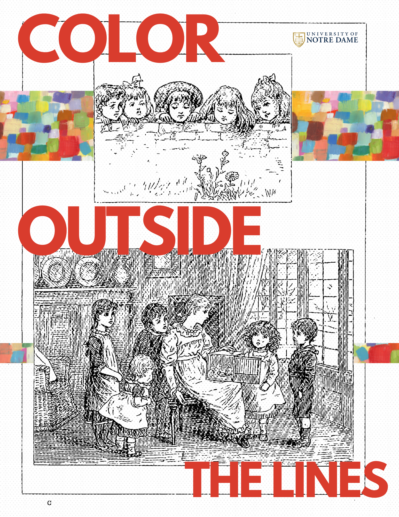 Class flier with collage image from the Little Folks' Painting Book