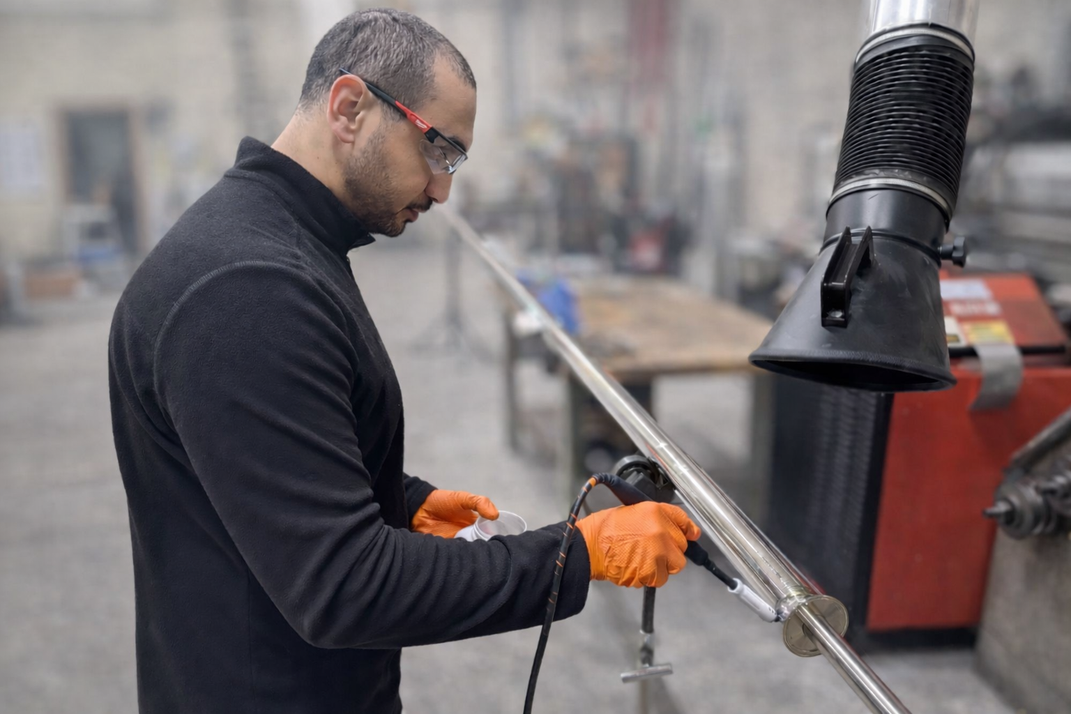 Lavorazione tecnica su tubazioni