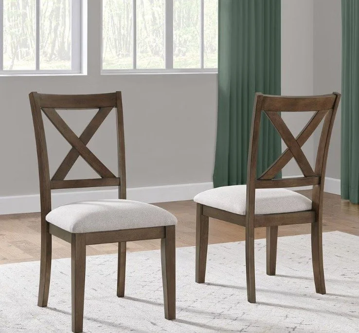 Lathan Upholstered Dining Chairs – Set of 2 (3 Boxes Available / 6 Chairs Total)
