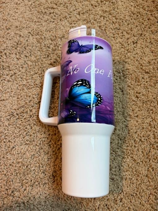 40oz 'No One Fights Alone' Tumbler