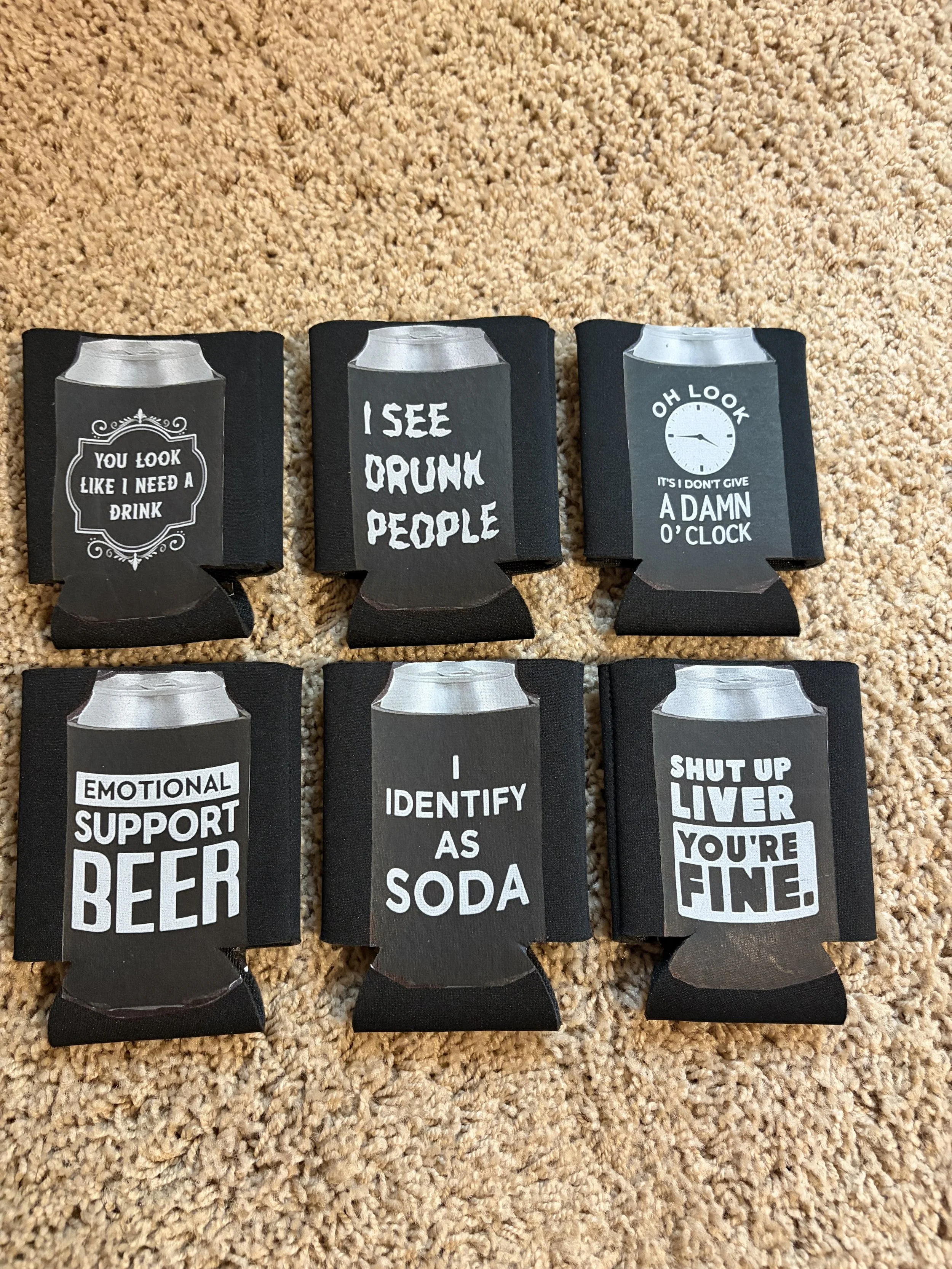 Beer Can Koozie Set