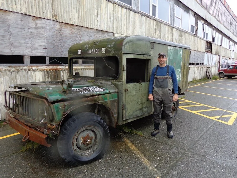 Me and Army Vehicle.JPG