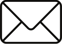 Green envelope icon with a black outline