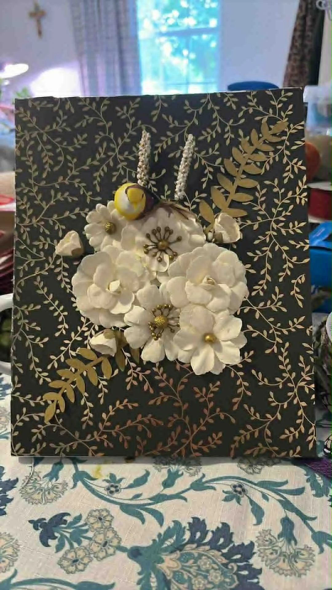 Golden Leaves & Meadow Songbird Canvas