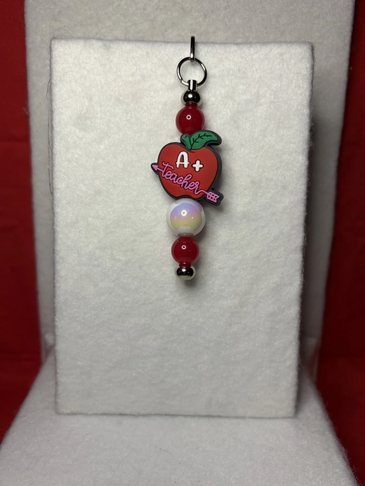 Classic Red Apple Teacher Bookmark