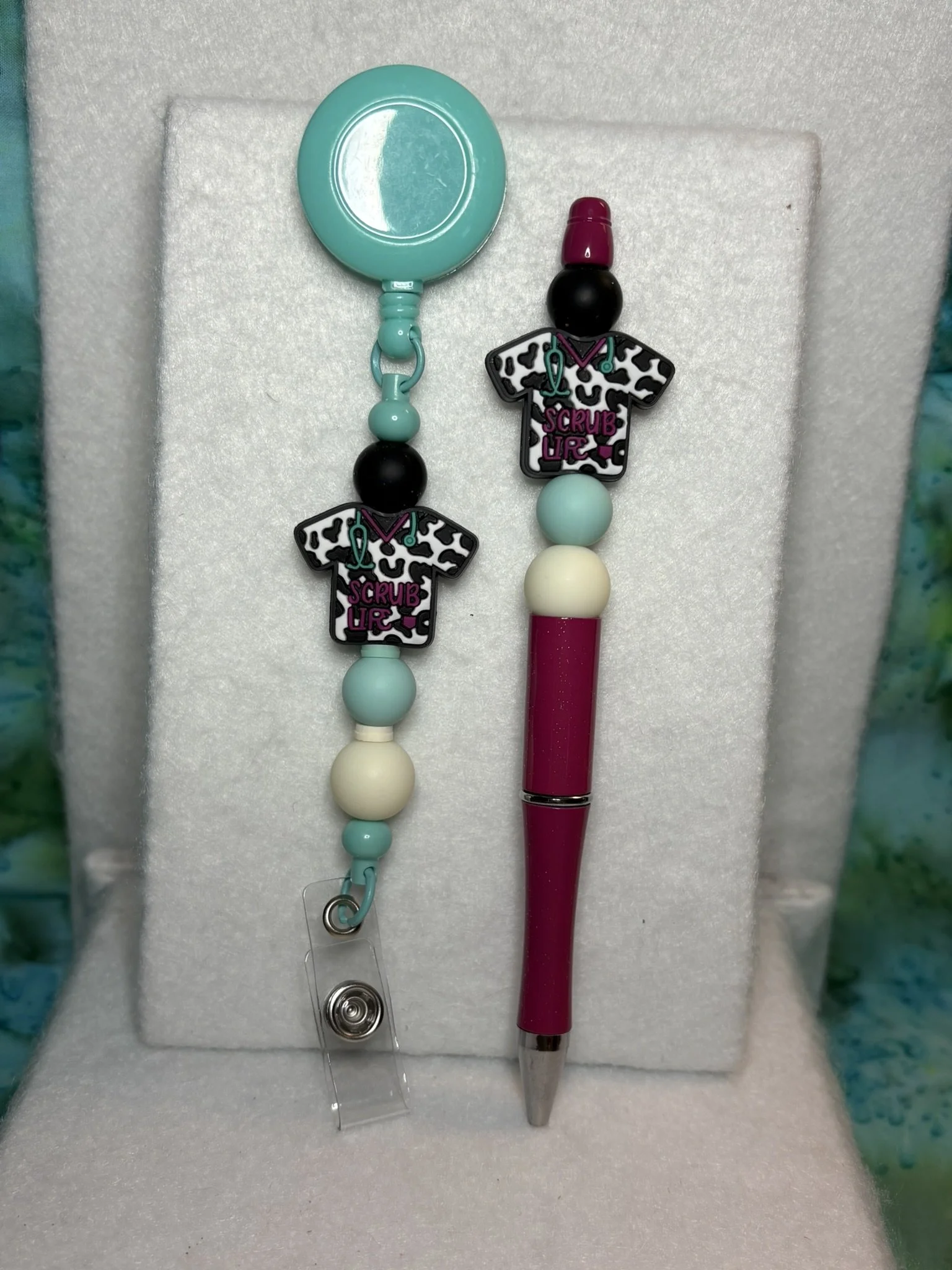 Living the Scrub Life Badge Reel and Pen Set