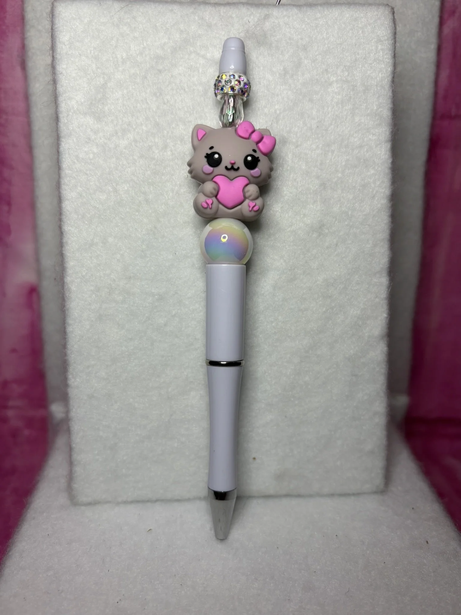 Meow-velous Tan Heart Pen