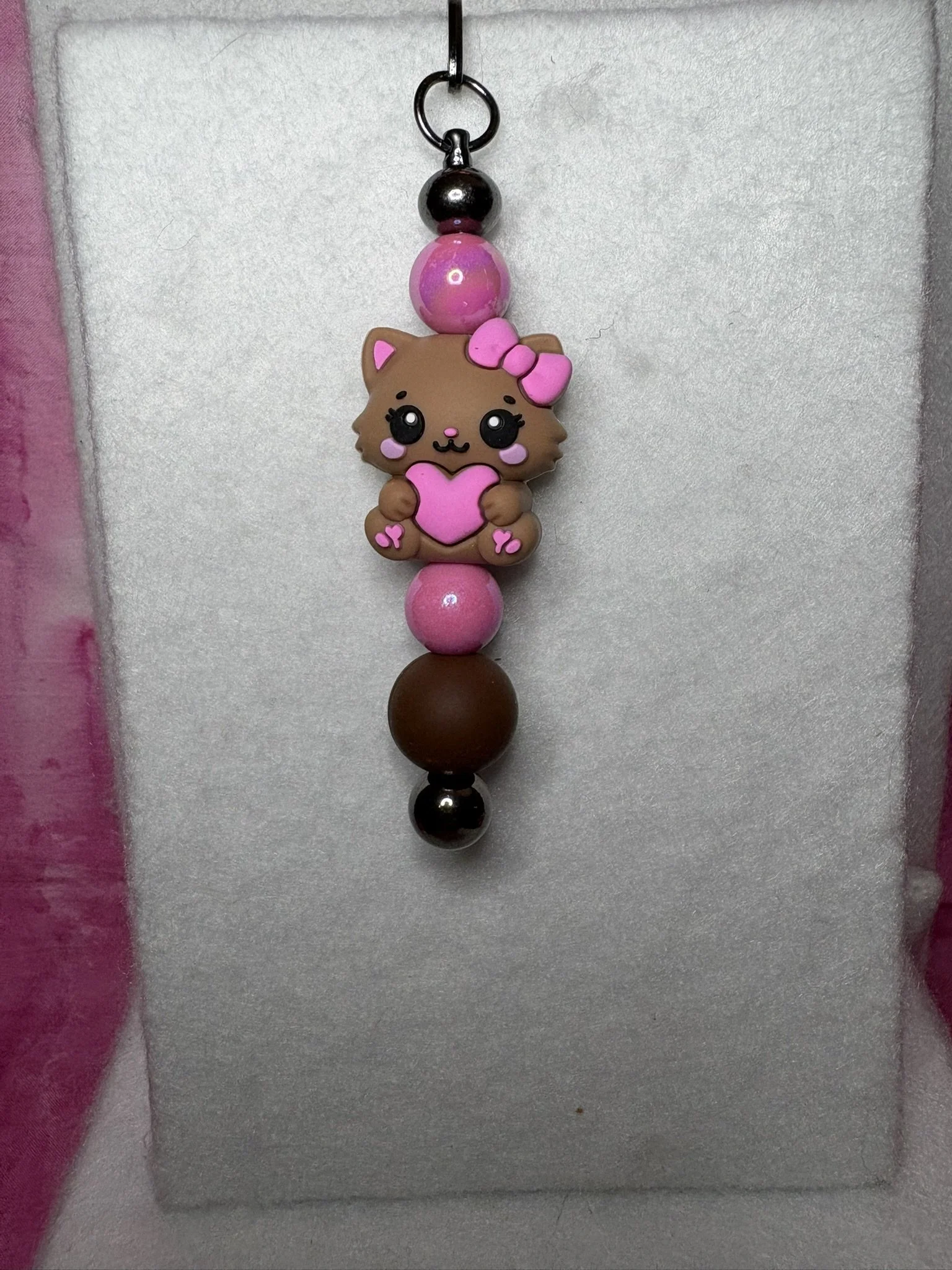Meow-velous Brown Heart Bookmark