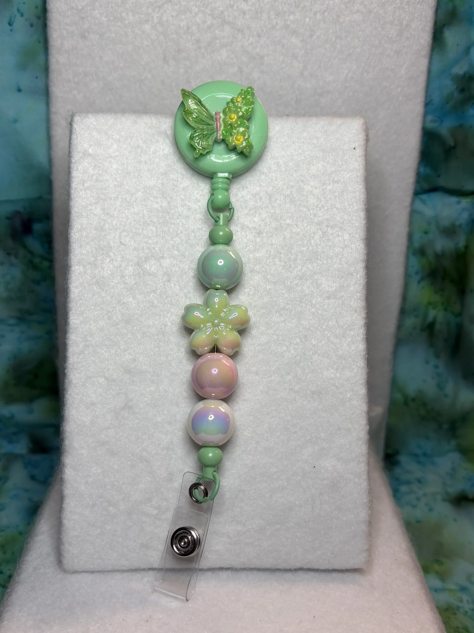 Green Blossom Badge Reel