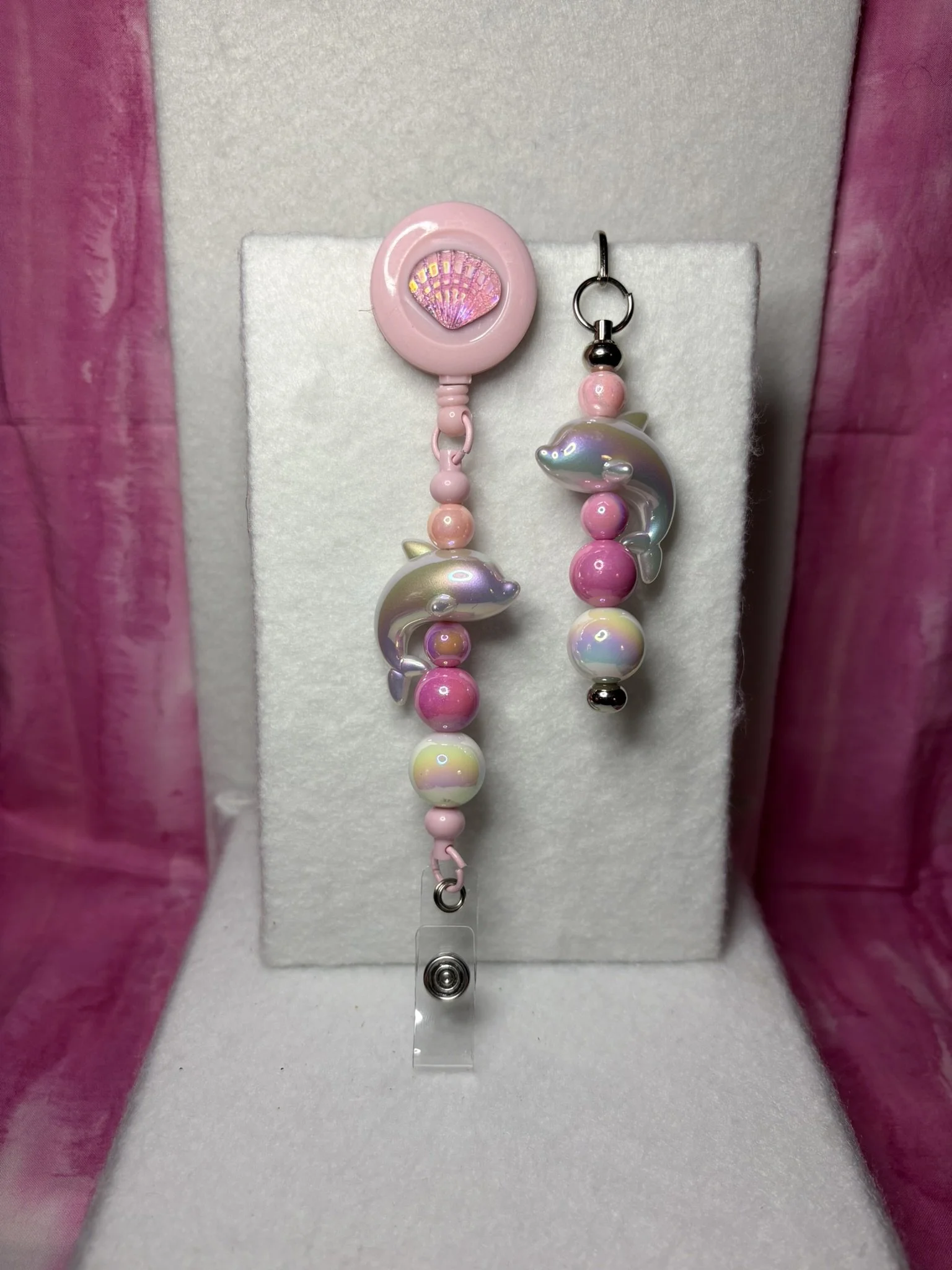 Splashin’ Beauty Dolphin Badge Reel & Bookmark Set
