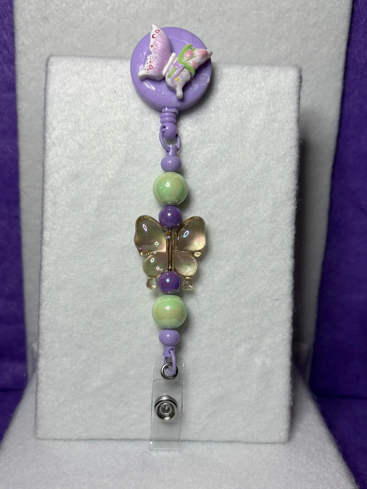Iridescent Butterfly Badge Reel