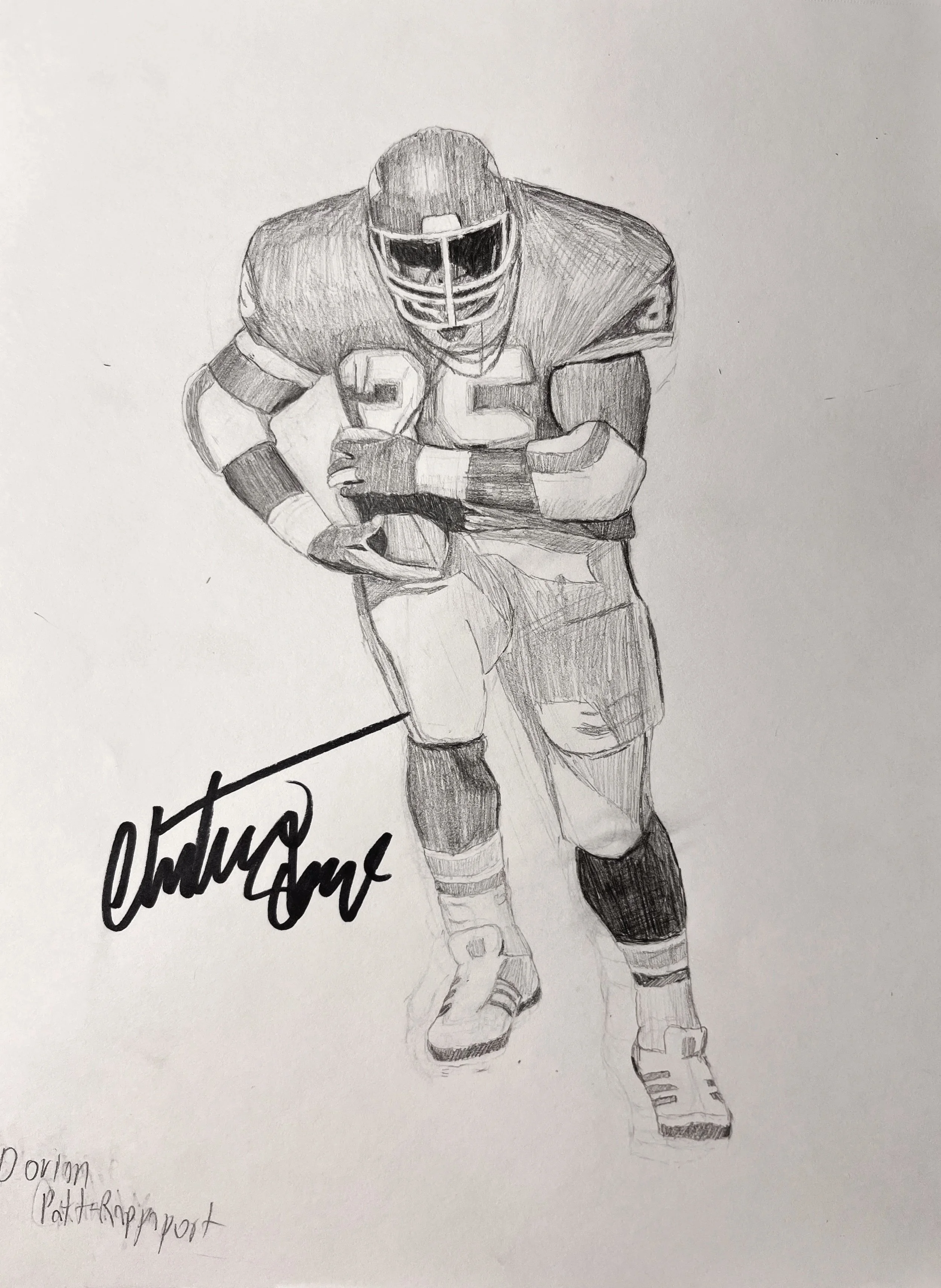 December 2024 - signed portrait of Christian Okoye