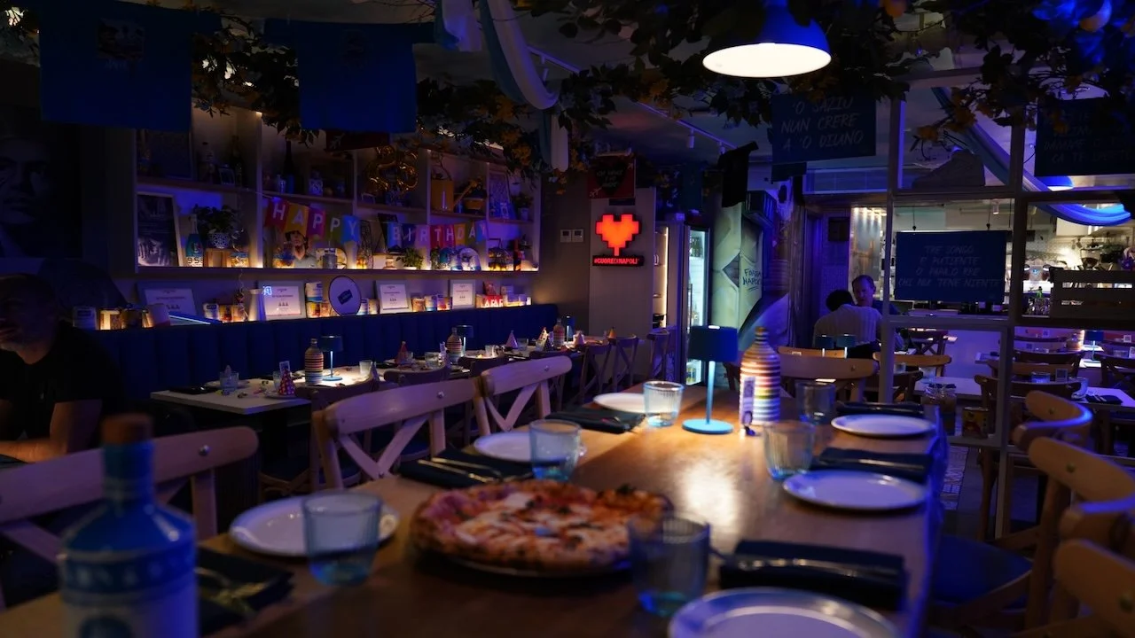 Birthday table and decor set up at West Village
