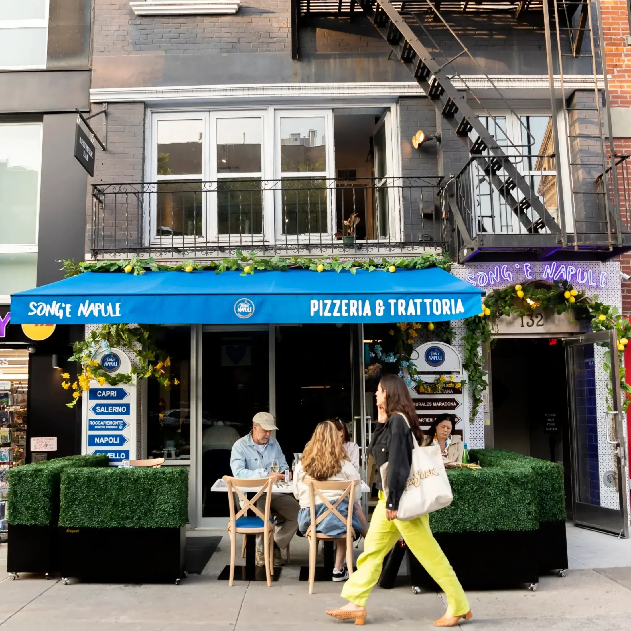 Front View with Outdoor dining of our West Village Location